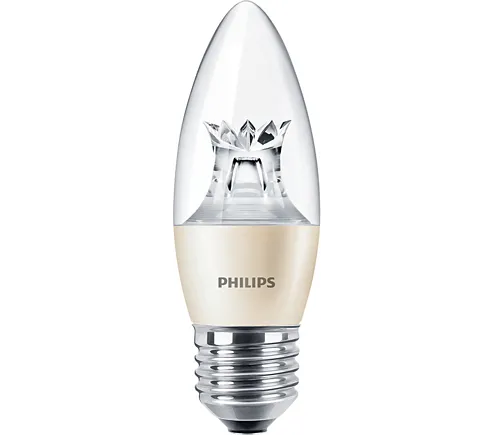 Philips LED-Lampe E27 6W 2200-2700K DimTone Kerze transparent dimmbar