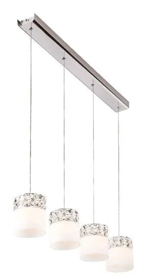 Royal Pendelleuchte groß 4xG9 Chromglas rund Kristalle P0314-04B Maxlight