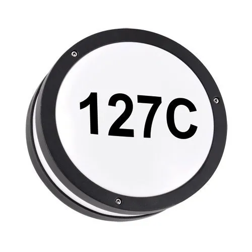 SOLINA LED C BLACK 7.5W 4000K 520lm IP54 rund schwarz Hausnummer Struhm