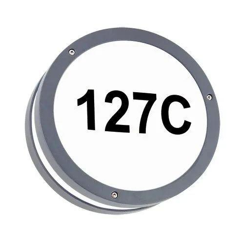 SOLINA LED C GRAU 7,5W 4000K 520lm IP54 rund grau Struhm Hausnummer