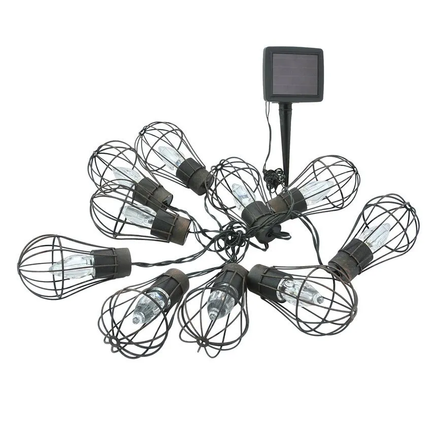 Solar Garten Girlande 10xLED LOFCIK 3000K 3.8m IP44 Polux