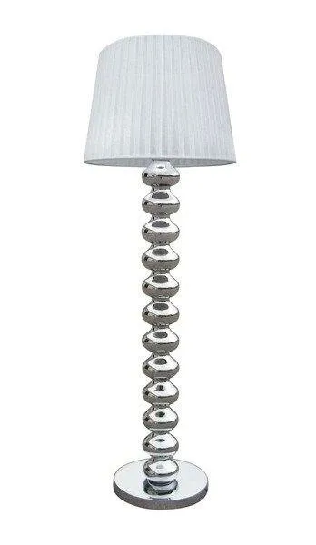 Stehlampe Innenleuchte 1x E27 155cm weiß Chrom Zuma Line Deco TS-060216F-CHWH