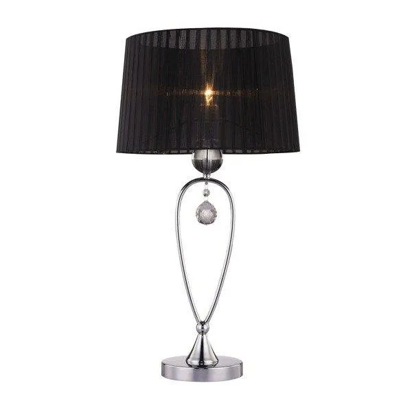 Tischlampe Innenleuchte 1x E27 62cm schwarz Kristall Zuma Line Bello RLT93224-1B