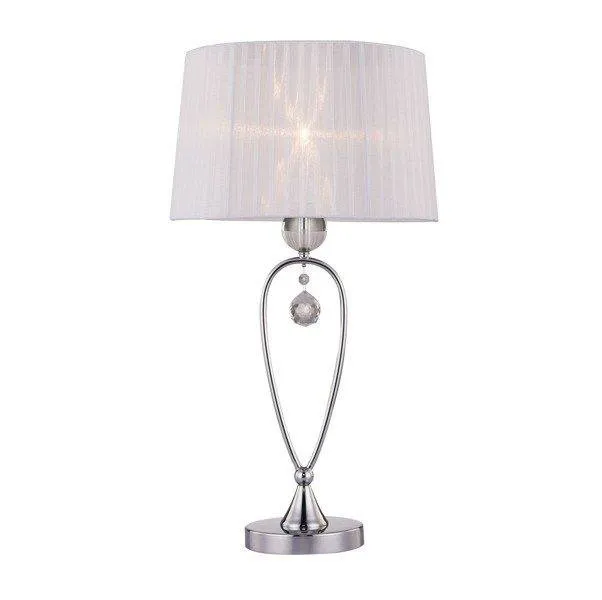 Tischlampe Innenleuchte 1x E27 62cm weiß Kristall Zuma Line Bello RLT93224-1A