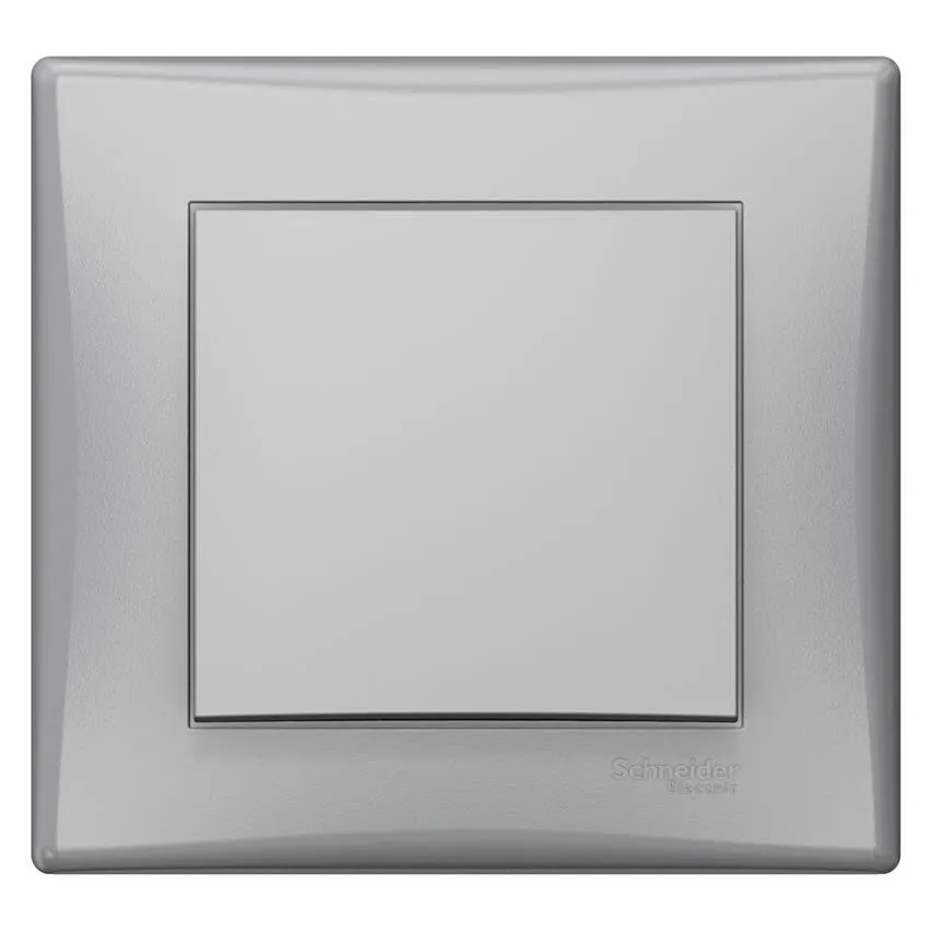 Treppenschalter Aluminium mit Rahmen Sedna Schneider SDN0400260/SCH