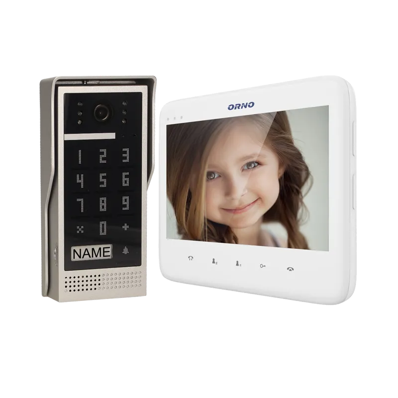 Türsprechanlage Gegensprechanlage kabellos LCD chiffriert Aufputzmontage DICO OR-VID-VP-1055/W Orno