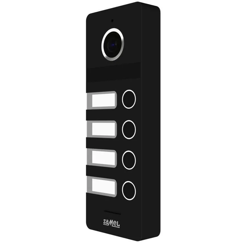 Vierfamilien-Außenstelle Videopanel / schwarz VO-804B Zamel