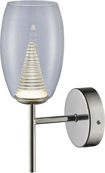 Wandleuchte LED Innenleuchte transparent Glas Chrom Zuma Line Enzo MB1622-1