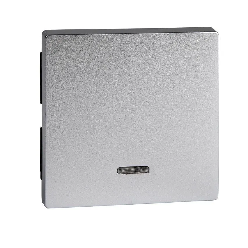 Wippe, 1-fach mit Kontrollleuchte Aluminium System M Schneider Merten MTN431060/SCH