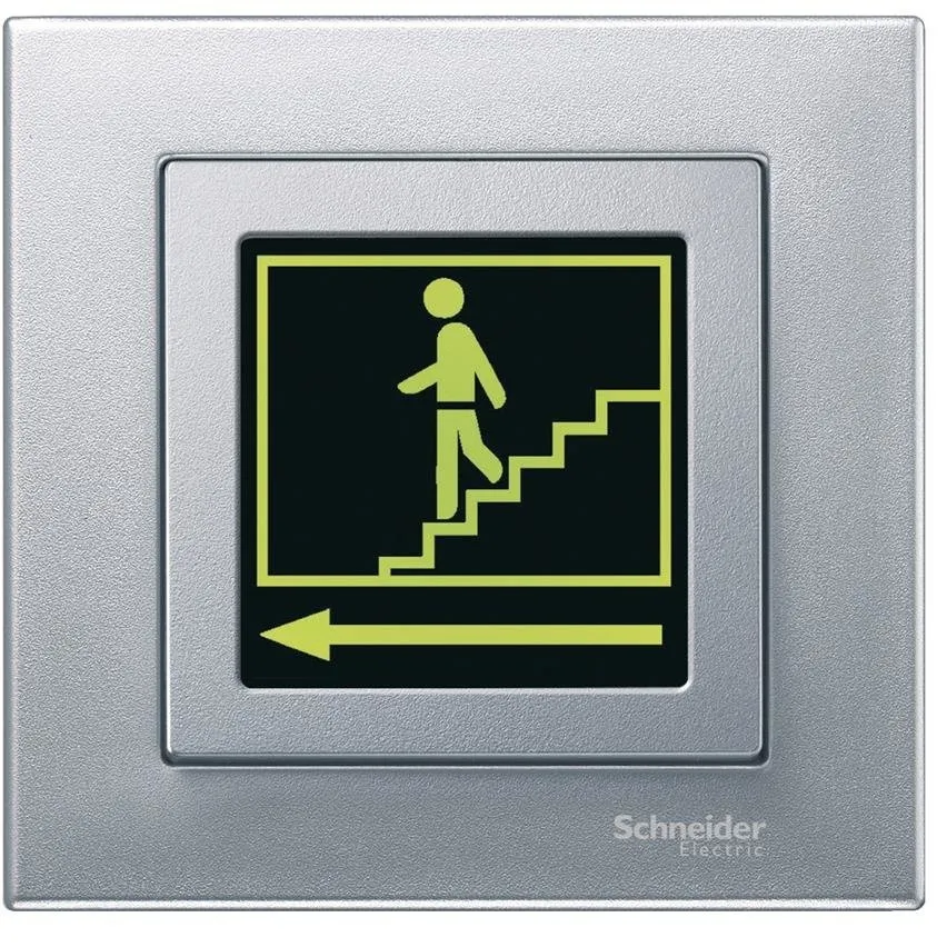 Zentralplatte mit Ampeln LED Aluminium System M Schneider Merten MTN587060