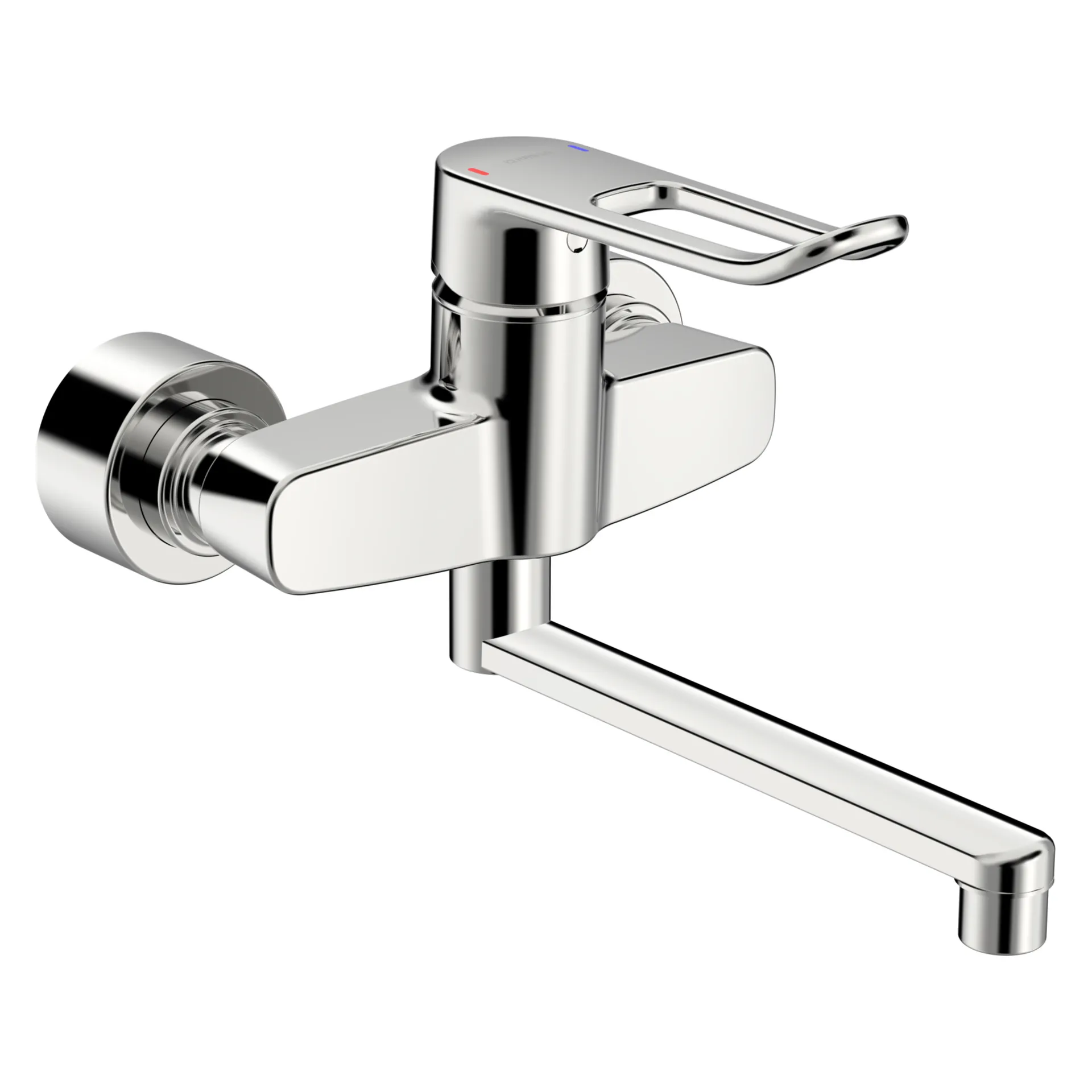 Einhand-Waschtischarmatur Bedienungshebel lang „Clinica“ Ausladung 277 mm in Chrom