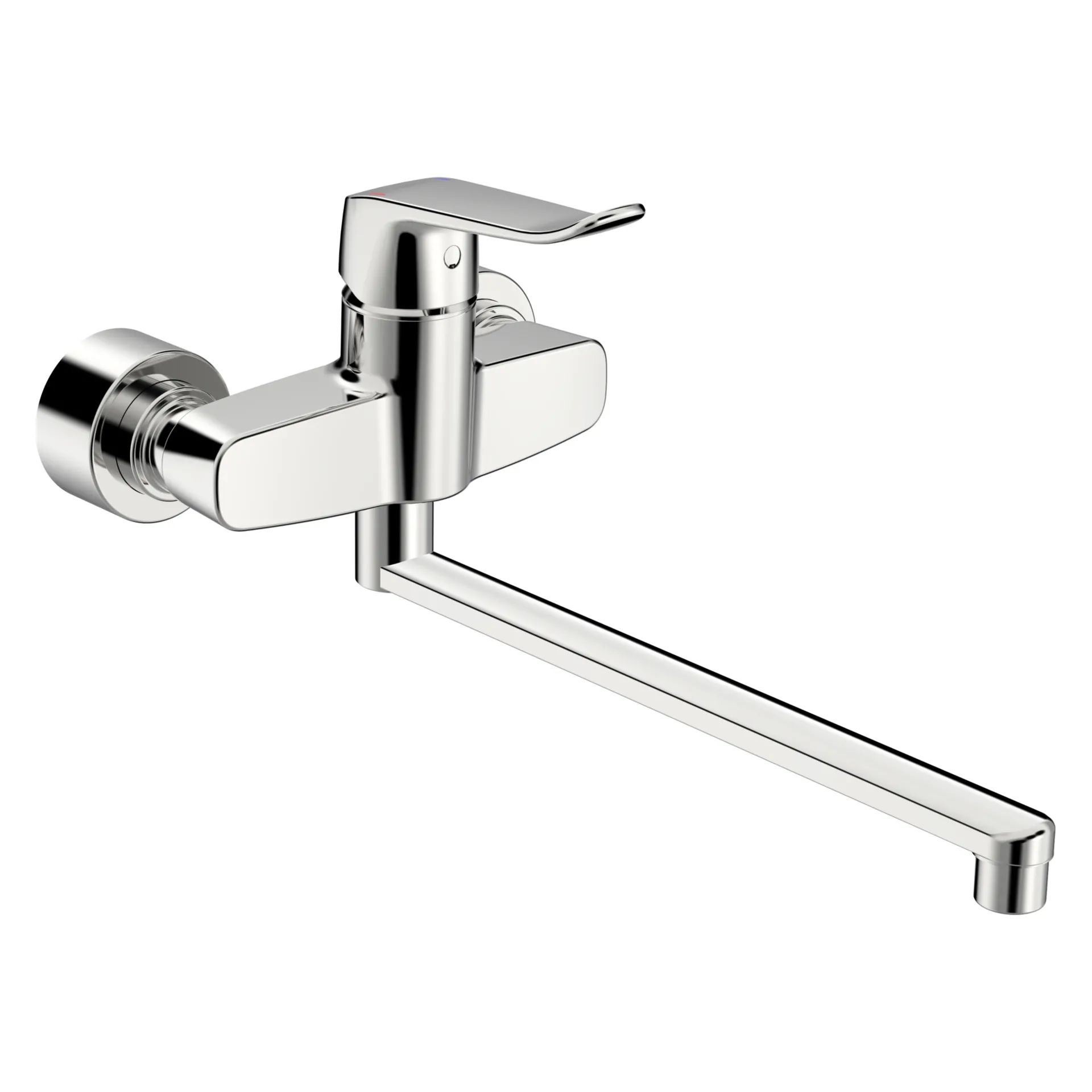 Einhand-Waschtischarmatur Bedienungshebel lang „Clinica“ Ausladung 377 mm in Chrom