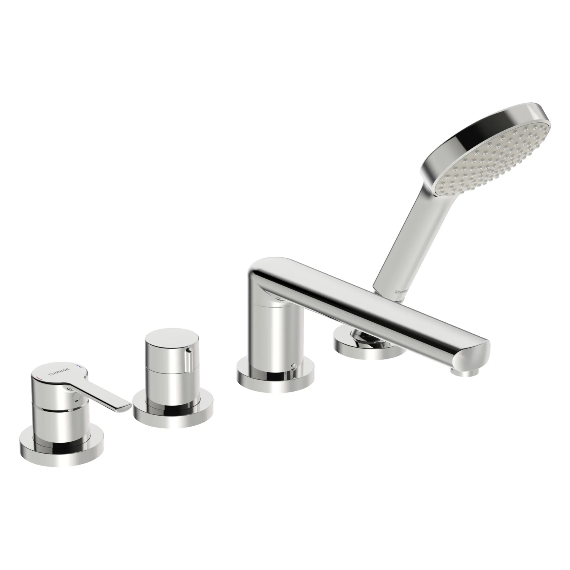 Einhebelmischer Fertigmontageset für Wanne/Brause RONDA 0340 Rosette rund 3-strahlig 72 mm Chrom