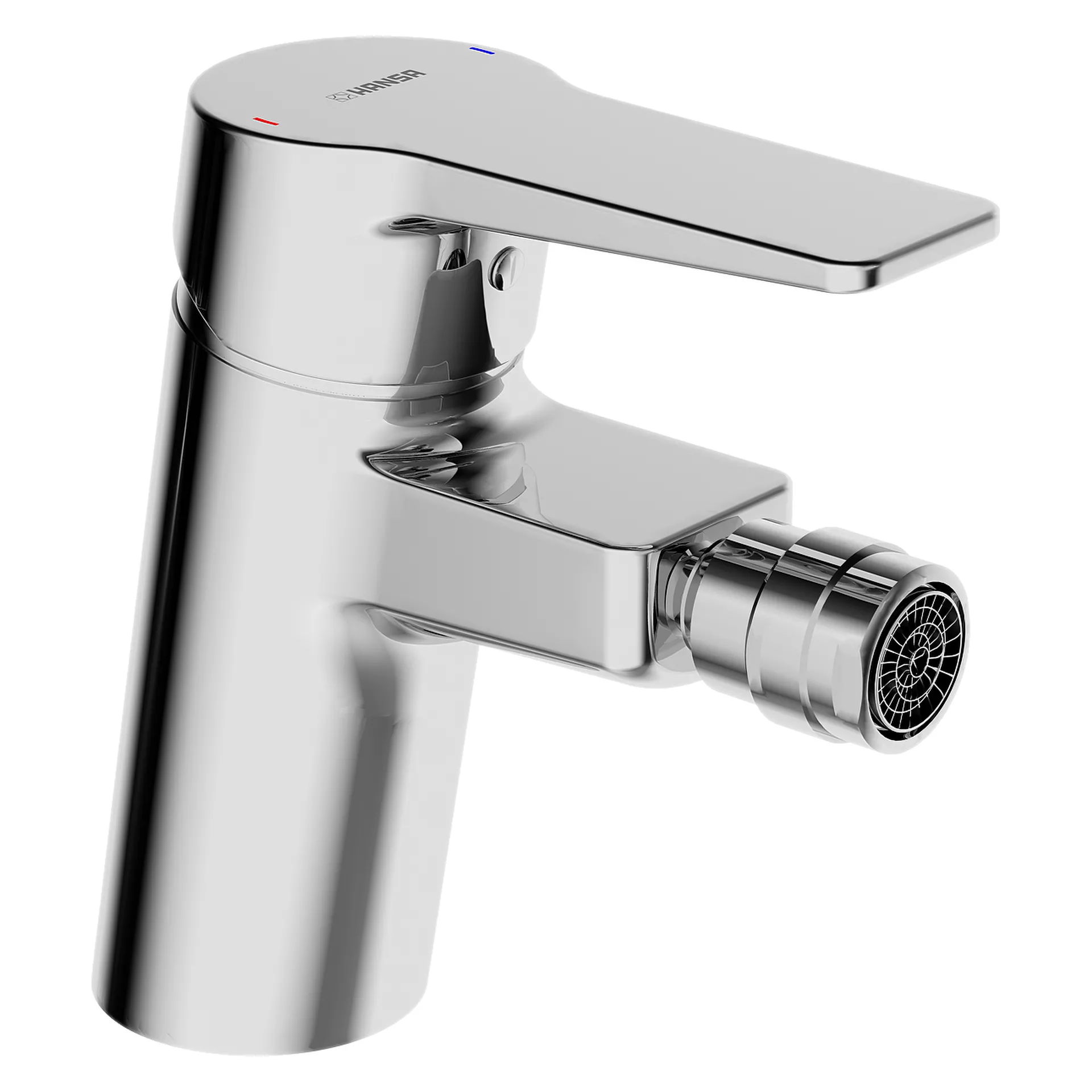 Einhebelmischer Bidetbatterie TWIST 0906 Zugstangenablaufgarnitur Ausladung 112 mm DN15 Chrom