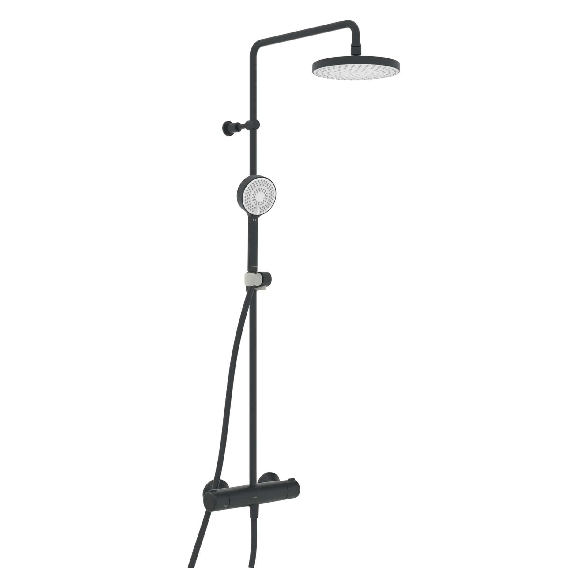 Zweihand-Duscharmatur „Micra“ in Matt-Schwarz