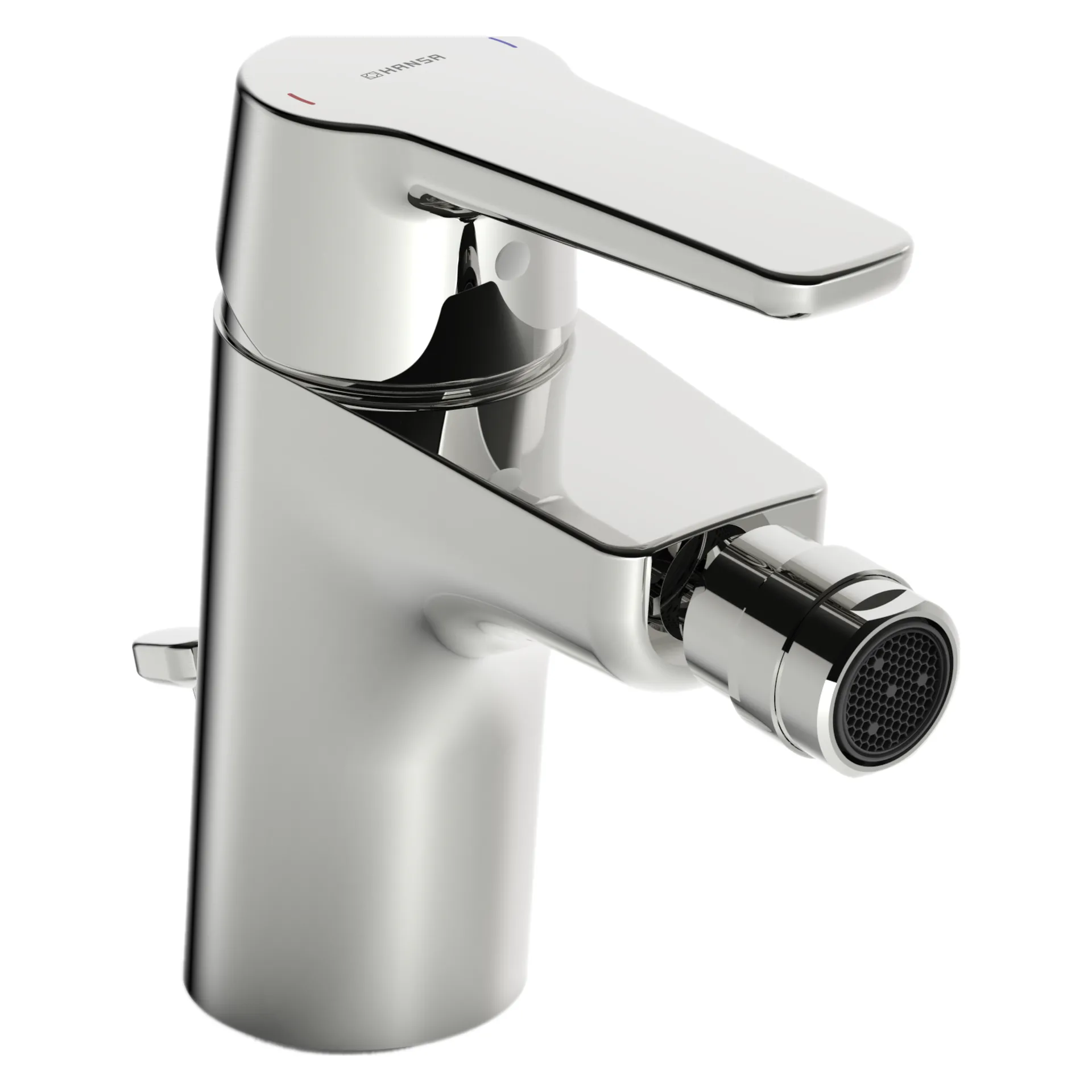 Einhebelmischer Bidetbatterie POLO 5143 Zugstangenablaufgarnitur Ausladung 106 mm DN15 Chrom