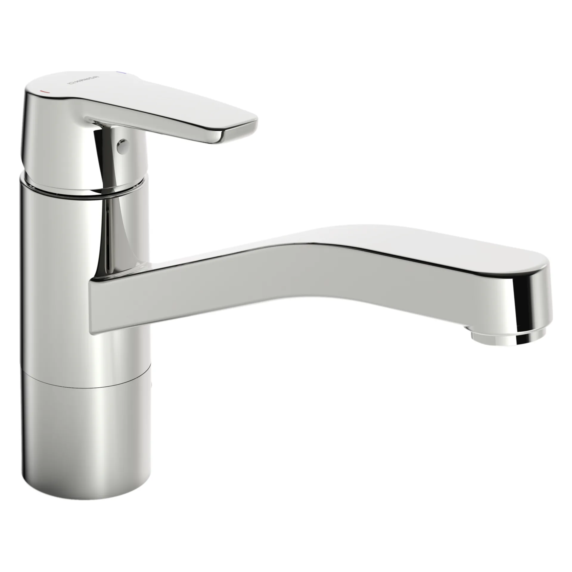 Hansa Einhand-Küchenarmatur Niederdruck „Polo“ Ausladung 215 mm in chrom