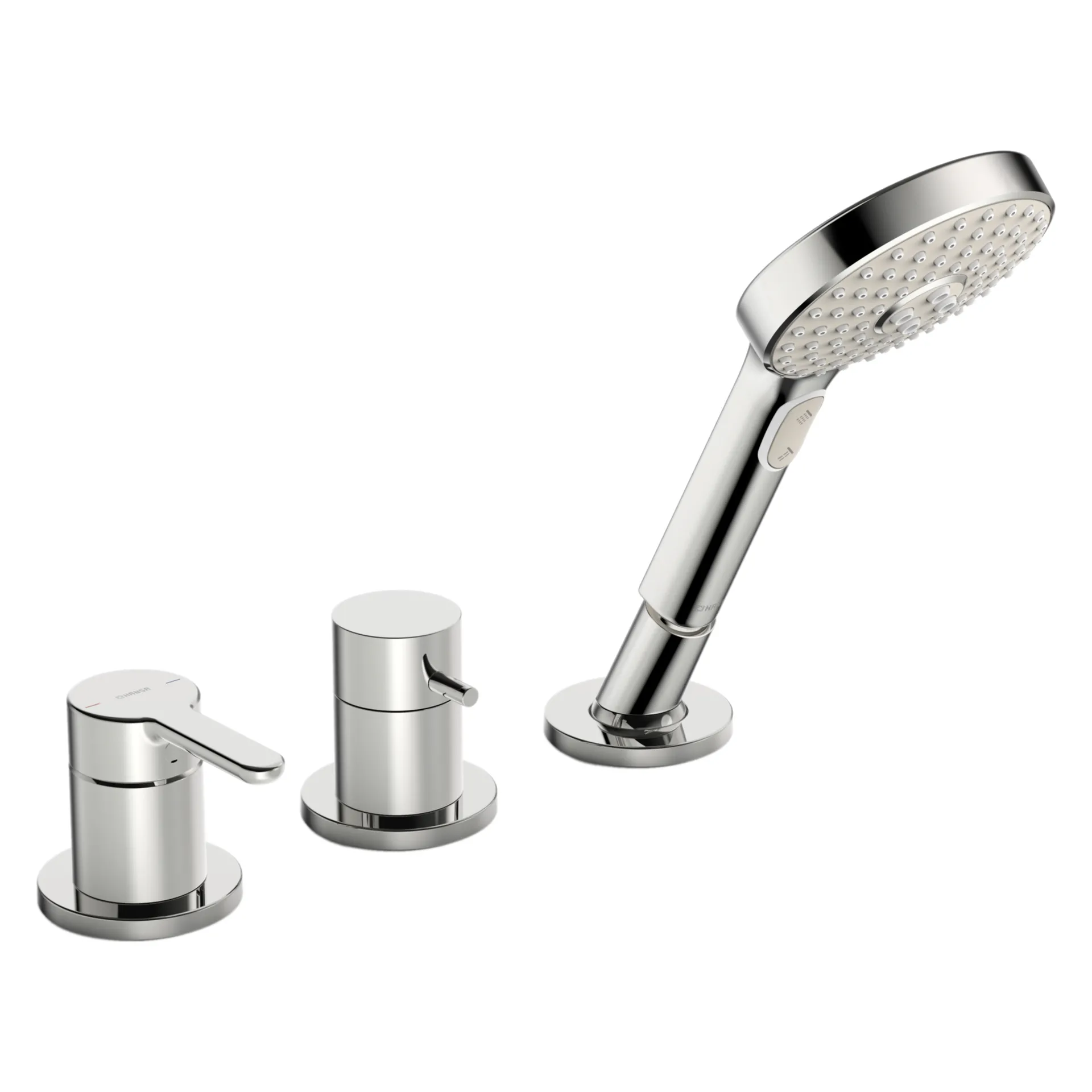 Einhebelmischer Fertigmontageset für Wanne/Brause DESIGNO Style 5325 Rosette rund 3-strahlig Chrom