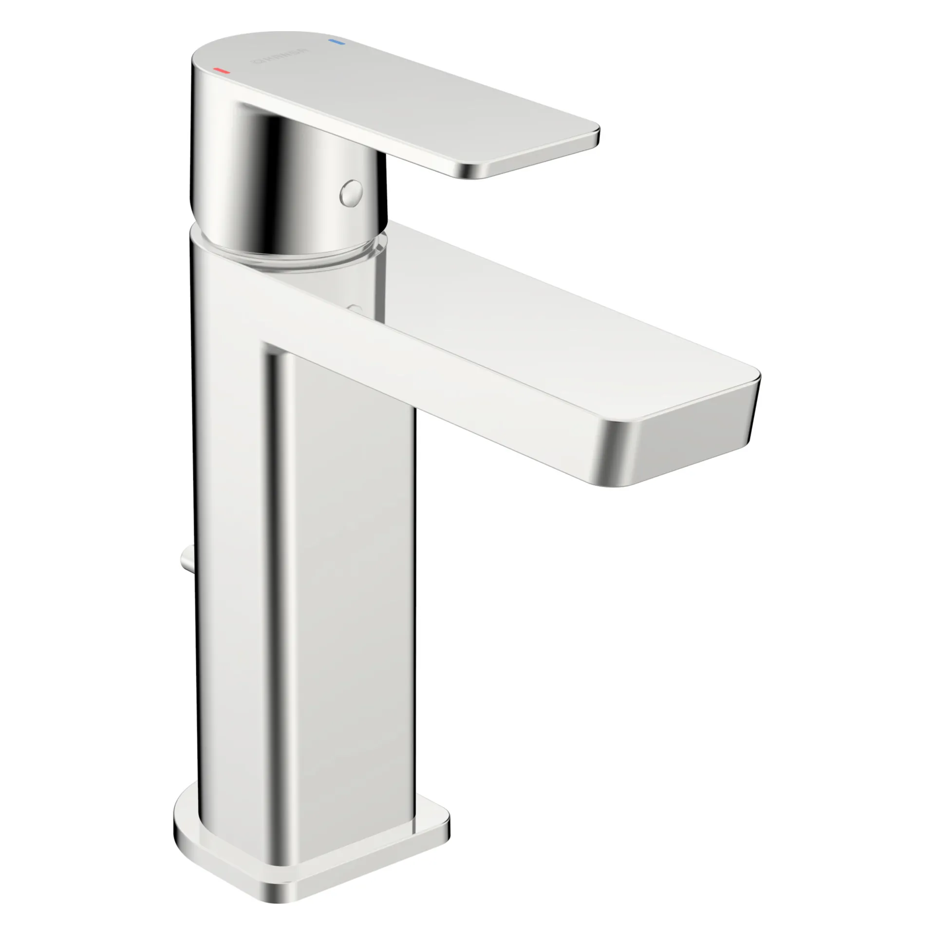 Einhand-Waschtischarmatur mit Zugstange „Stela“ Ausladung 106 mm in Chrom