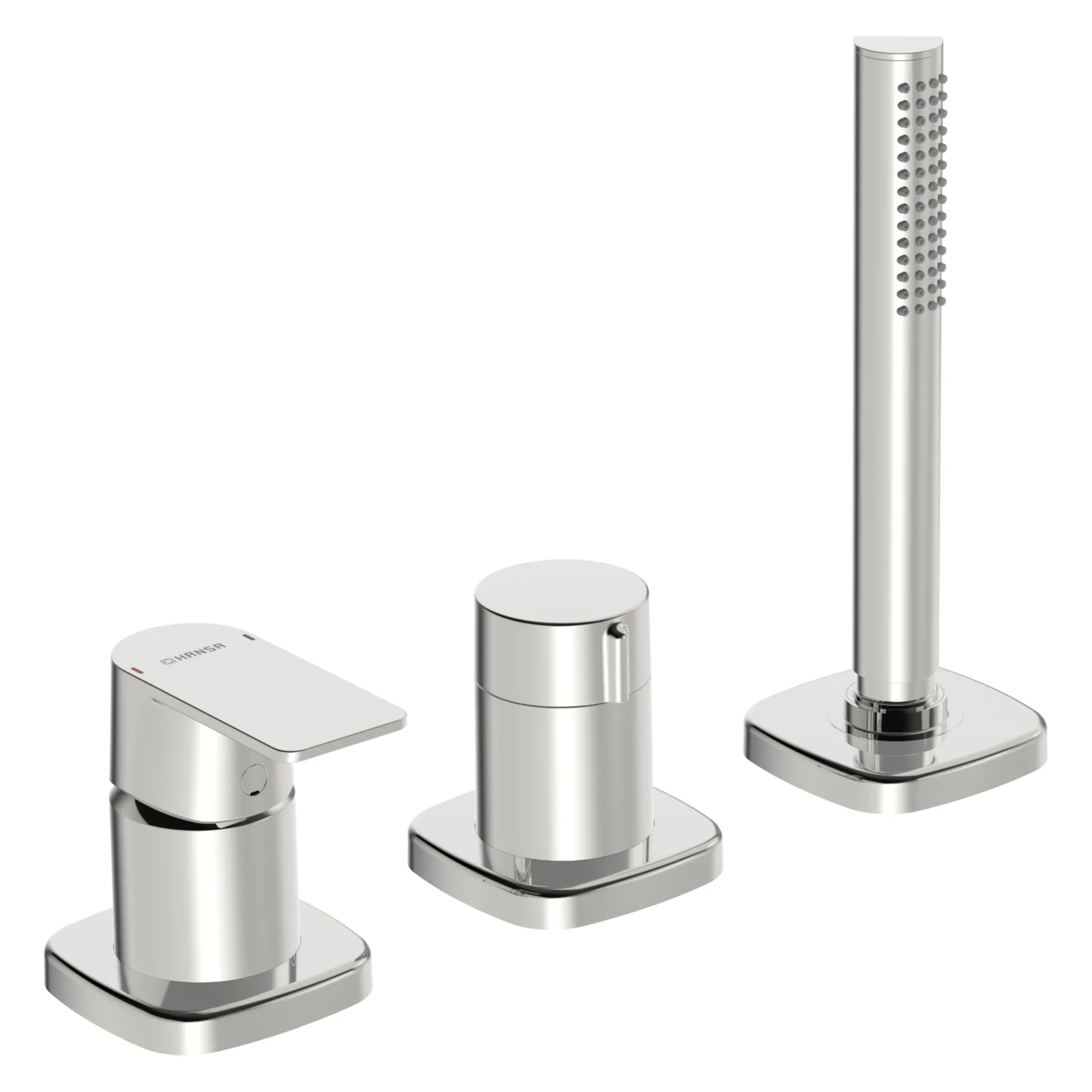 Einhebelmischer Fertigmontageset für Wanne/Brause STELA 5731 Rosette soft edge Chrom