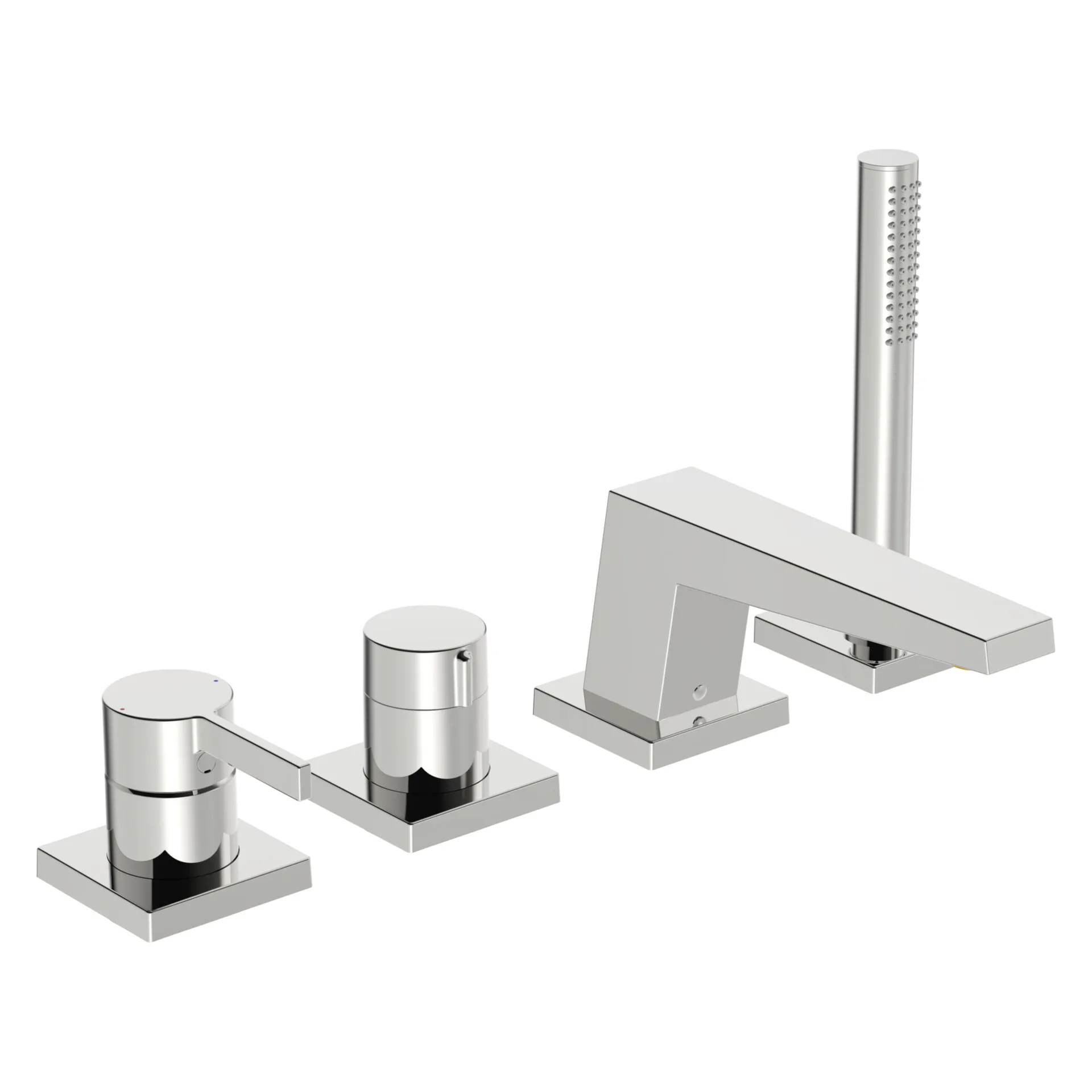 Einhebelmischer Fertigmontageset für Wanne/Brause LOFT 5775 Rosette eckig 1-strahlig 75x75 mm Chrom