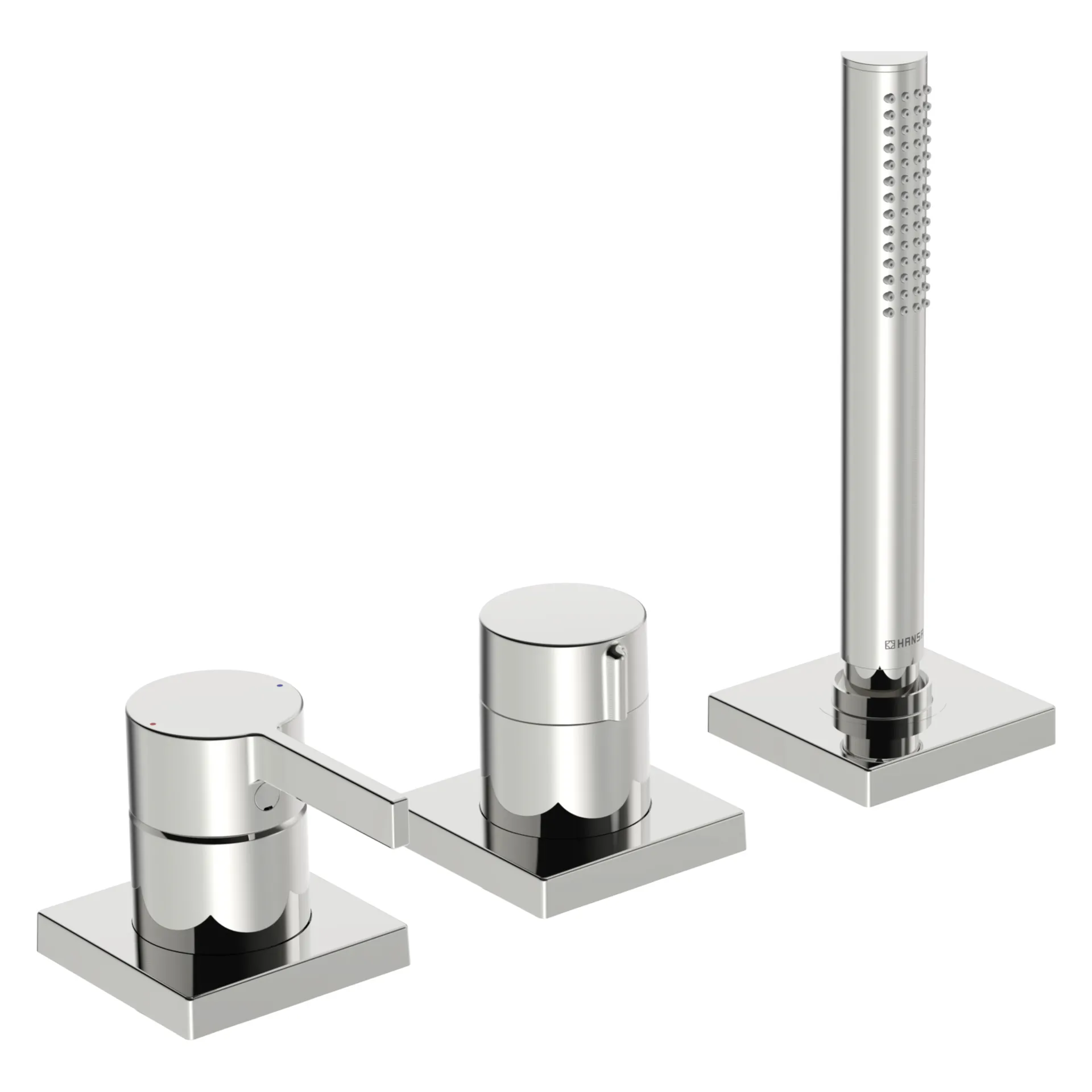 Einhebelmischer Fertigmontageset für Wanne/Brause LOFT 5779 Rosette eckig 1-strahlig 75x75mm Chrom