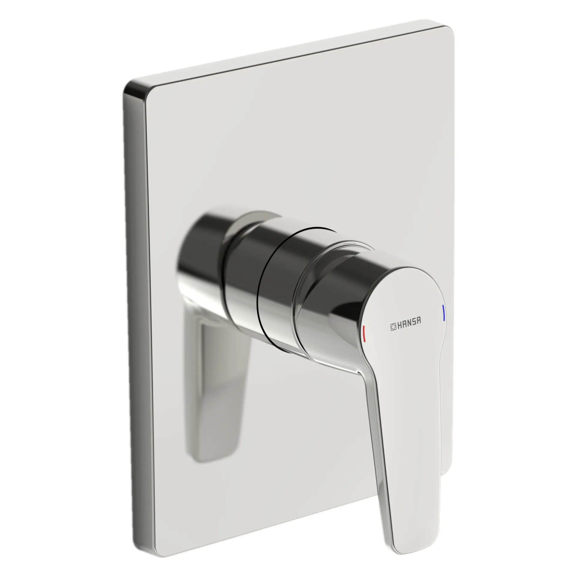 Einhebelmischer Fertigmontageset für Brausebatterie POLO 8061 Rosette eckig Chrom