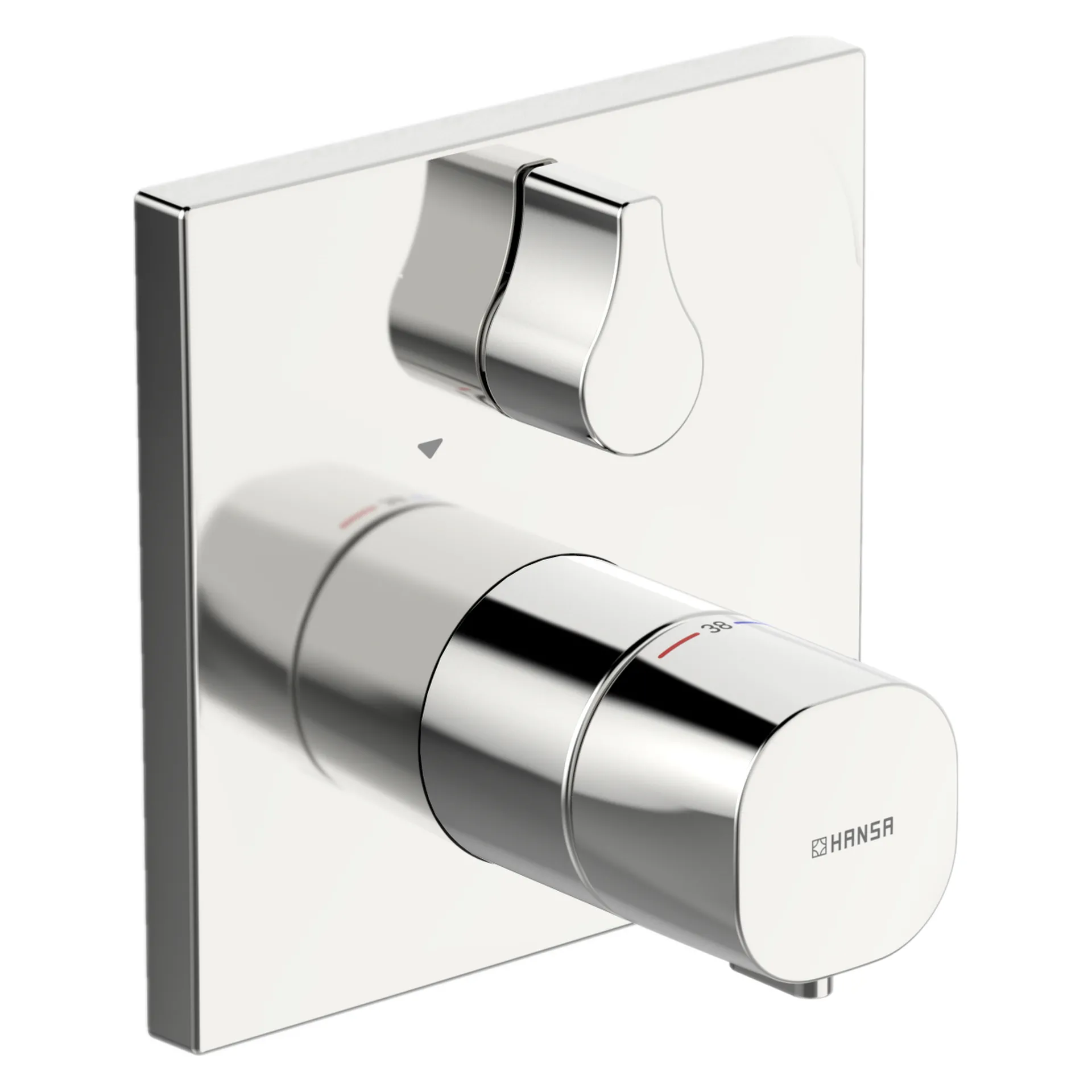 Fertigmontageset für Wanne/Brause LIVING 8114 Rosette eckig Chrom