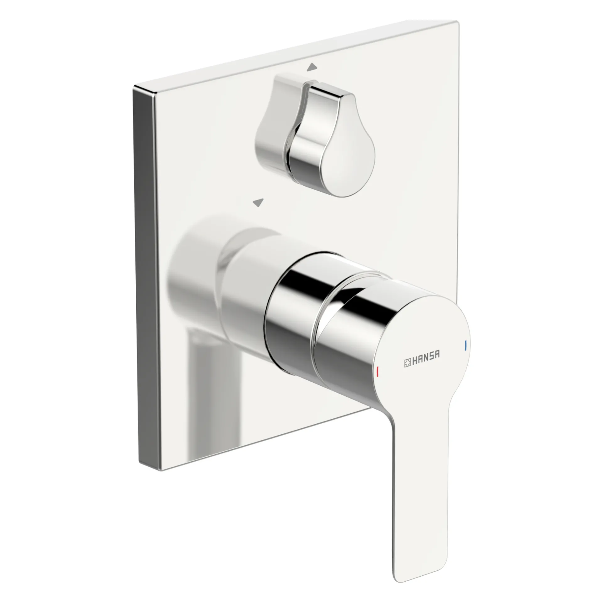 Einhebelmischer Fertigmontageset für Wanne/Brause LIGNA 8385 Rosette eckig mit Sicherungseinrichtung Chrom