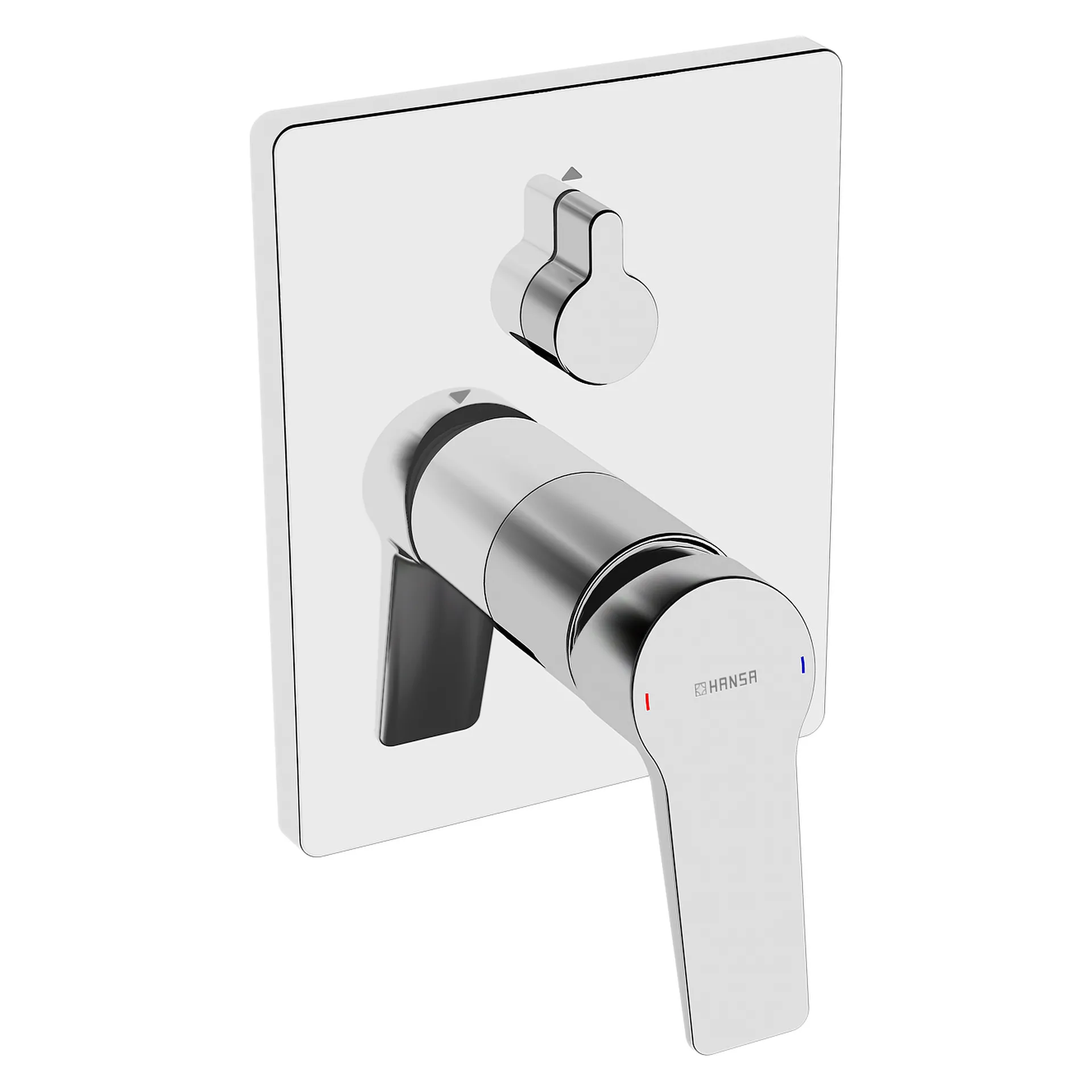 Einhebelmischer Fertigmontageset für Wanne/Brause TWIST 8984 Rosette eckig mit Sicherungseinrichtung Chrom