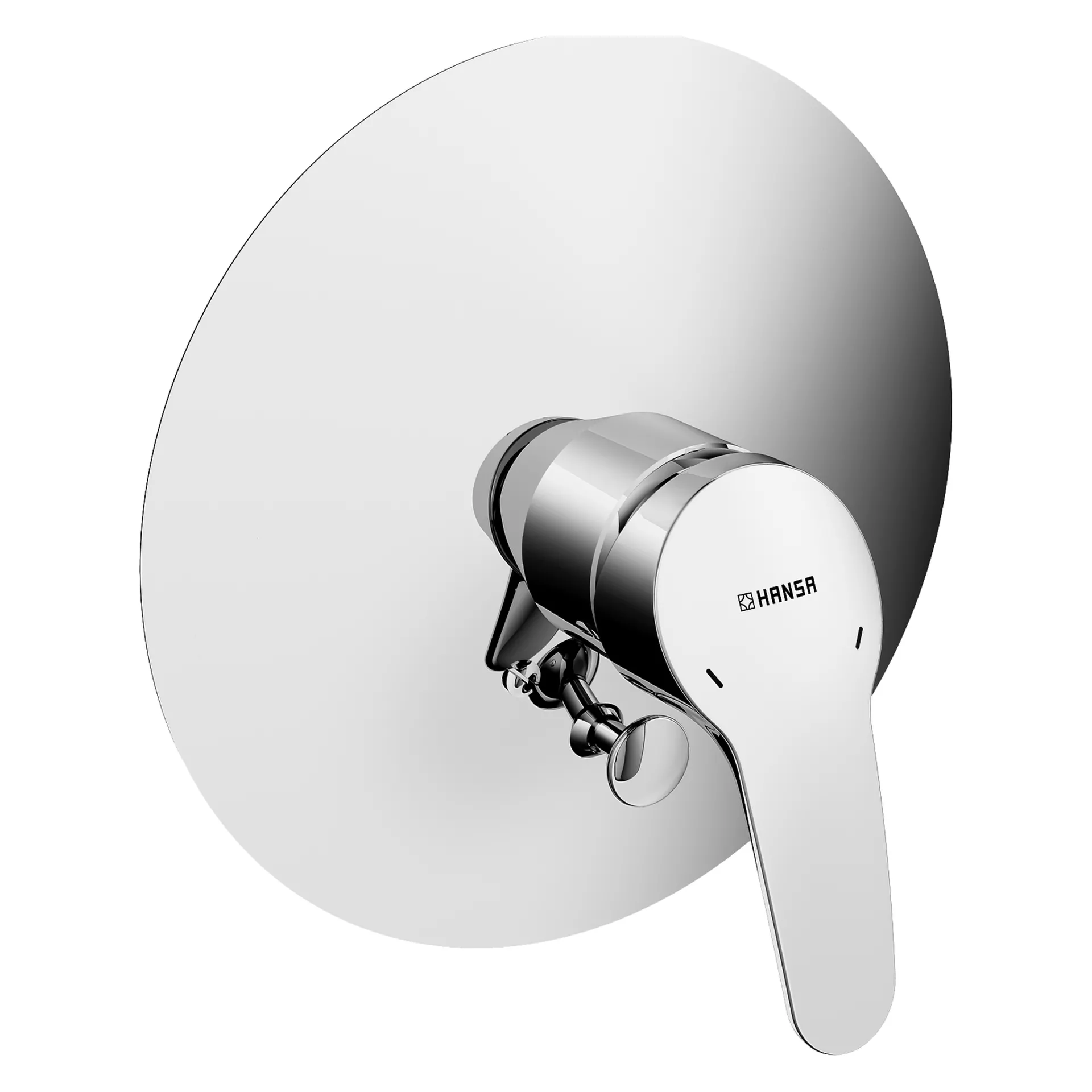 Einhebelmischer Fertigmontageset für Wanne/Brause MIX 0184 Rosette rund Chrom