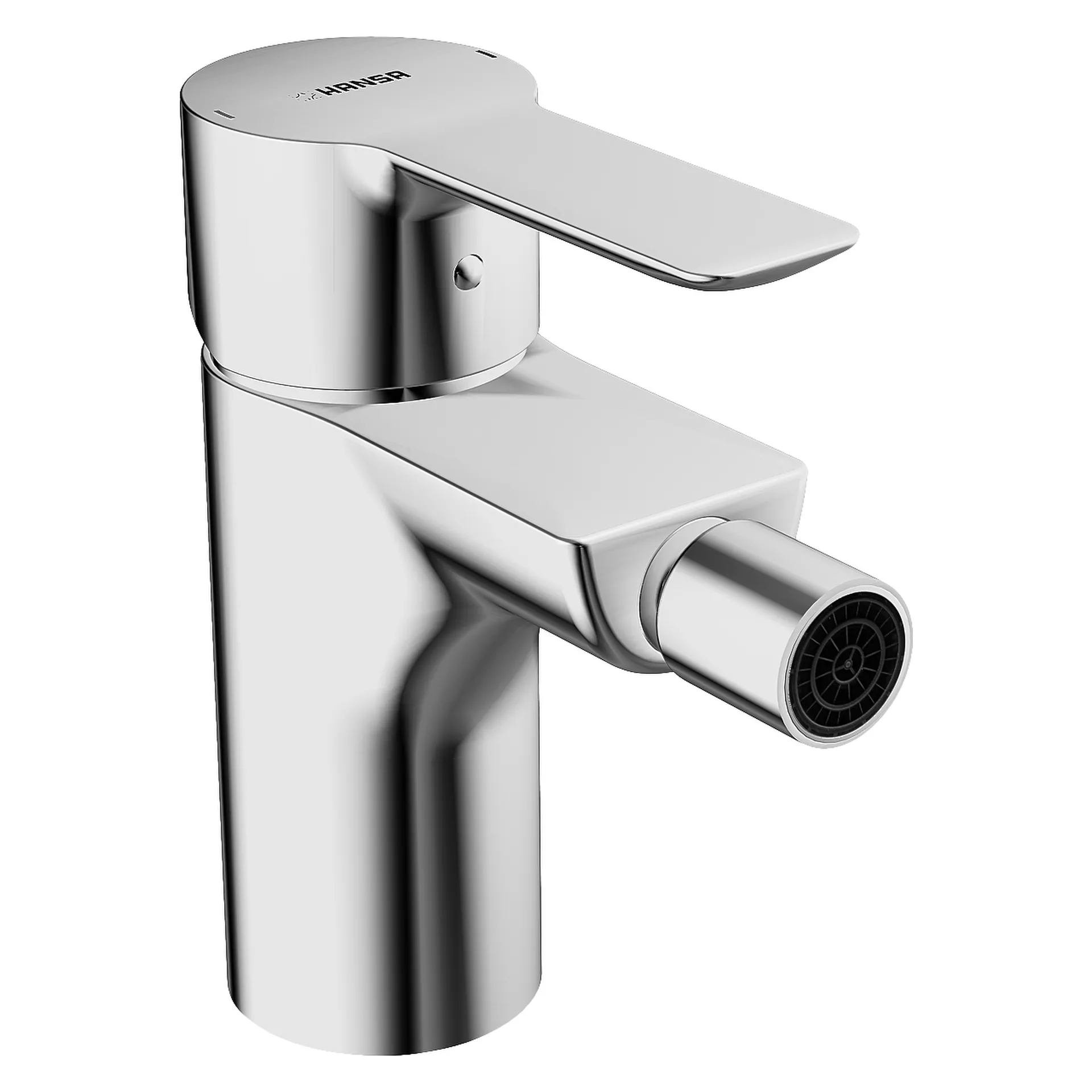 Einhebelmischer Bidetbatterie LIGNA 0606 Zugstangenablaufgarnitur Ausladung 100 mm DN15 Chrom