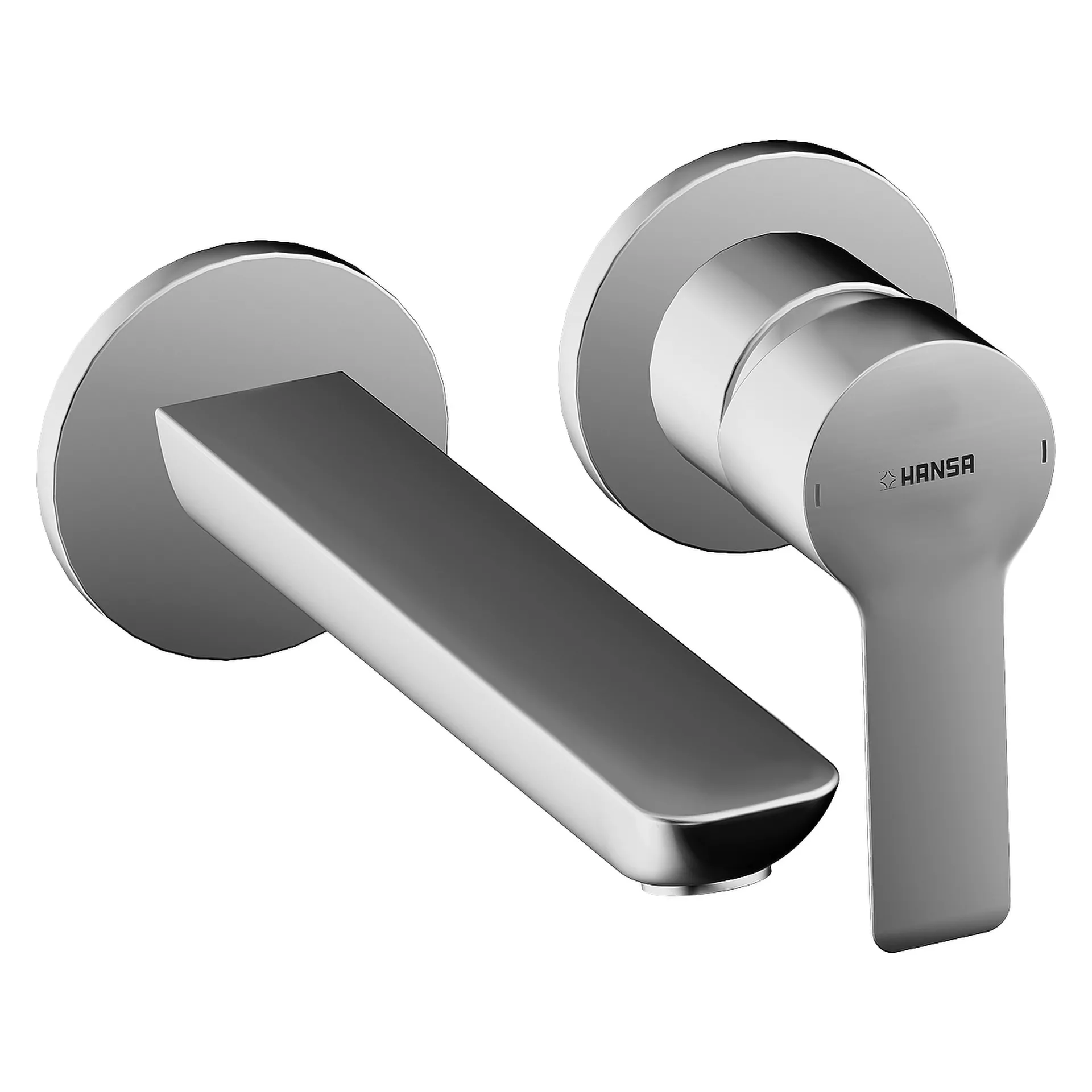 Einhebelmischer Fertigmontageset für Waschtischbatterie LIGNA 0640 Rosette rund Ausladung 185 mm DN15 Chrom