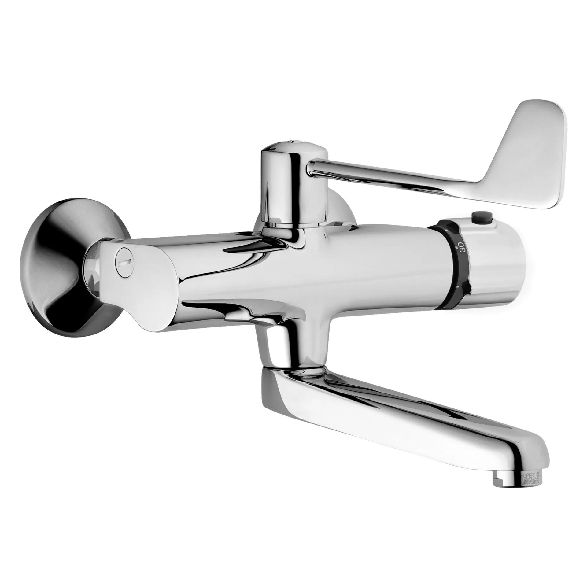 Zweihand-Waschtischarmatur Bedienungshebel lang „Tempra“ Ausladung 245 mm in Chrom