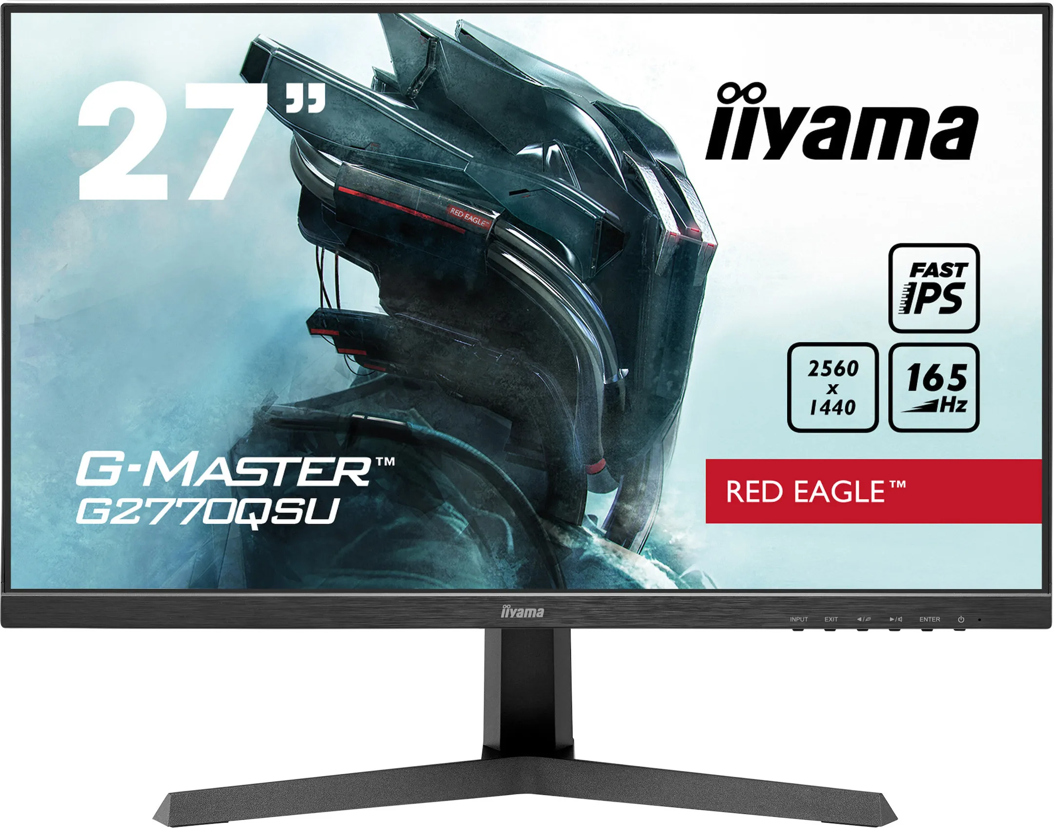 iiyama G2770QSU-B1 27" IPS Monitor, 2560 x 1440 QHD / WQHD, 165Hz, 1ms