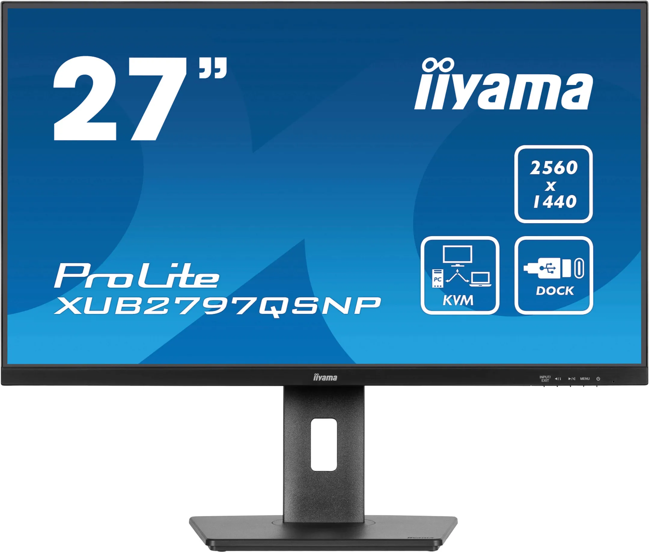 iiyama XUB2797QSNP-B1 27" IPS Monitor, 2560 x 1440 QHD / WQHD, 100Hz, 1ms