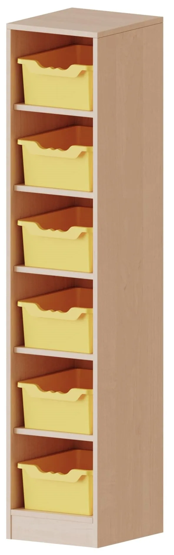 Regal mit 6 hohen ErgoTray Boxen, B/H 36,1 x 172 cm - EVO180 Serie