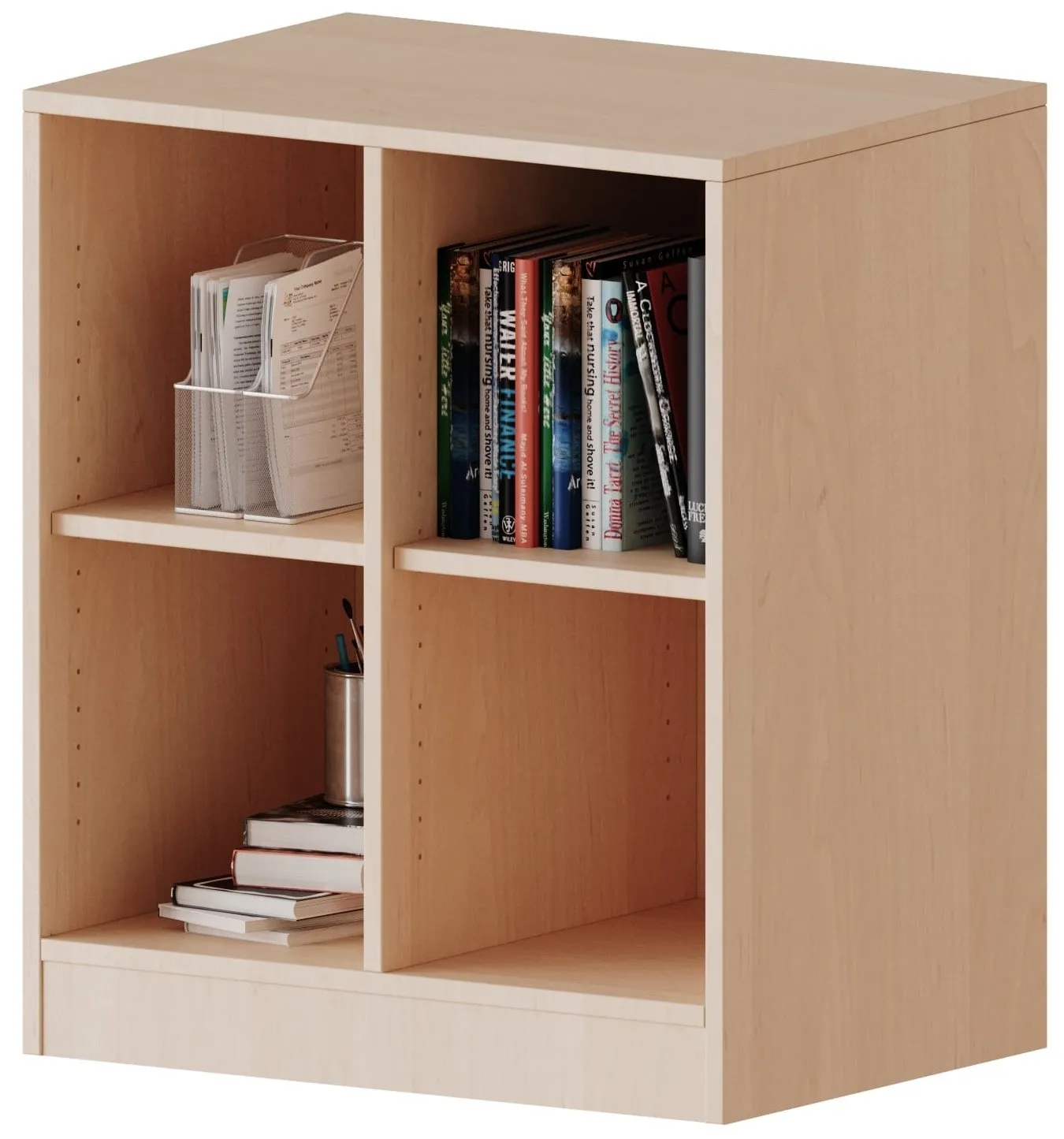 Regal zweireihig mit 4 offenen Fächern, B/H 70,3 x 82 cm - EVO180 Serie