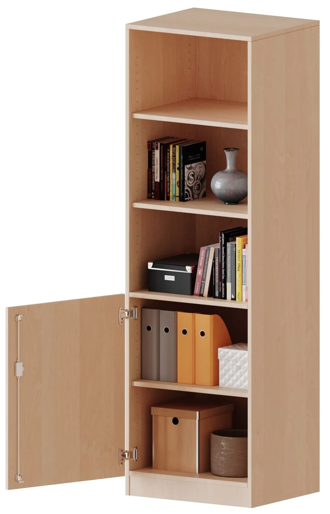 Kombischrank mit 5 Ordnerhöhen davon 3 offen, B/H 60 x 190 cm - EVO180 Serie