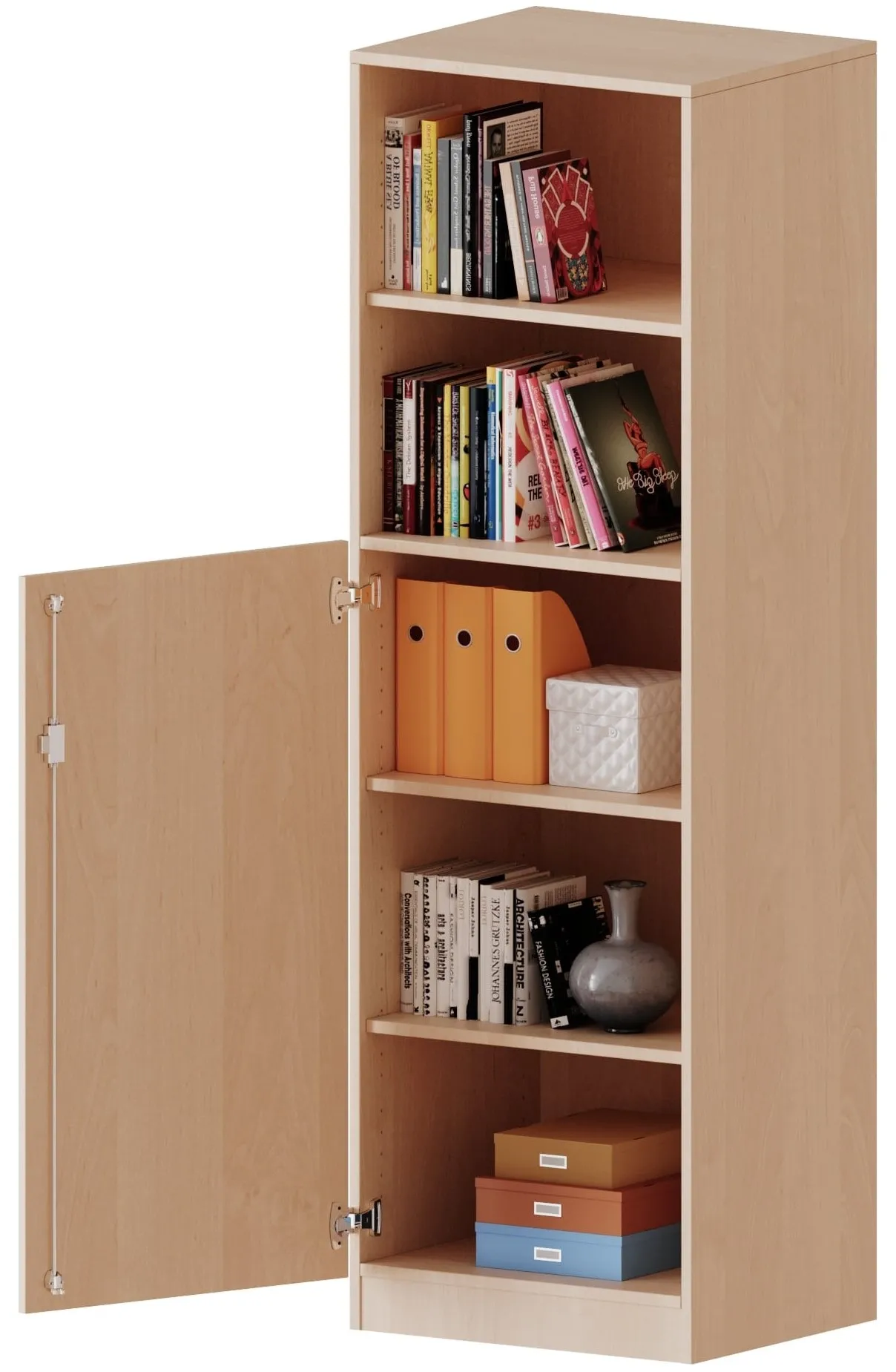 Kombischrank mit 5 Ordnerhöhen davon 2 offen, B/H 60 x 190 cm - EVO180 Serie