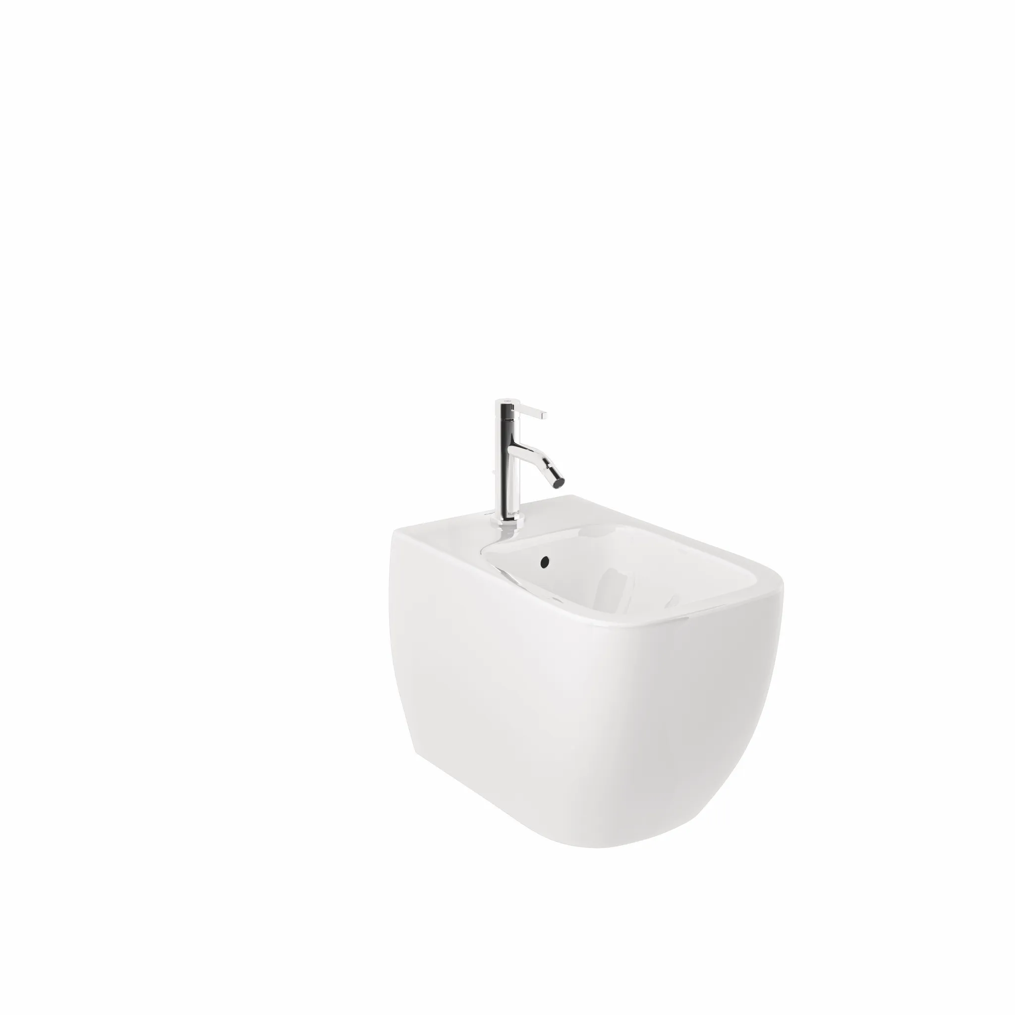 RESA C WandBidet 52 cm verdeckte Befestigungen Weiß glänzend