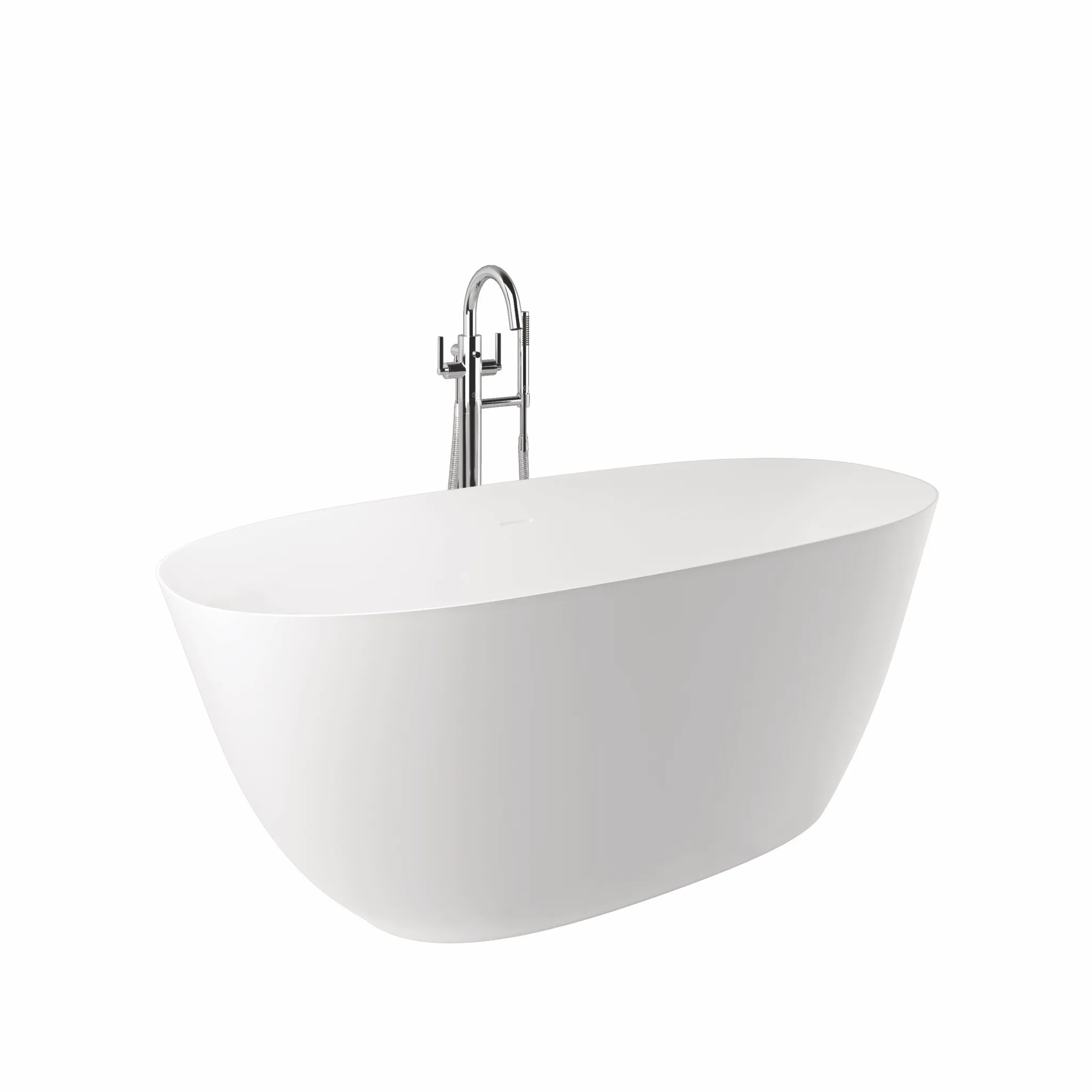 Kludi Badewanne „Resa O“ freistehend oval 1600 × 700 mm in mattweiß (≈ RAL 9016)