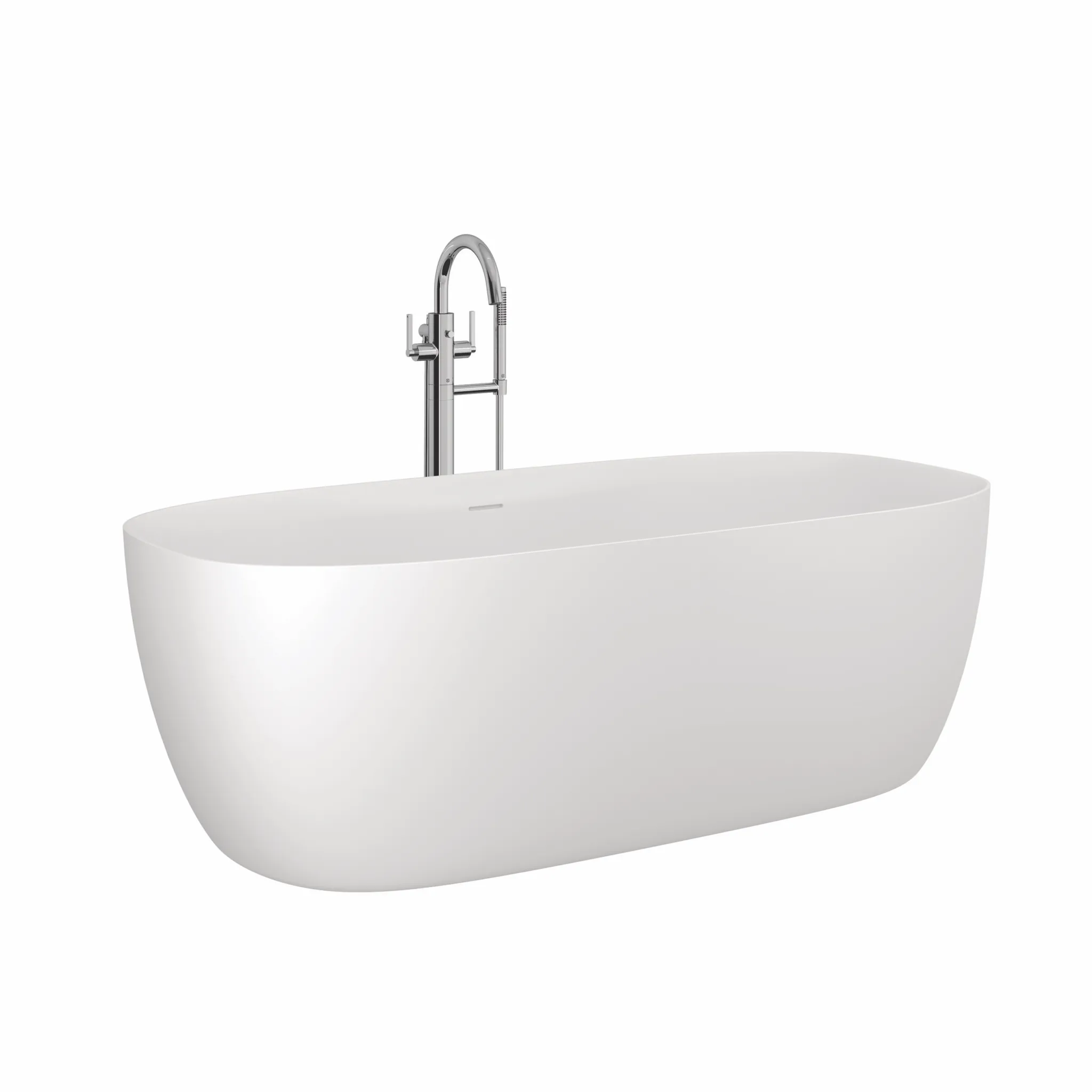 Kludi Badewanne „Resa S“ freistehend soft-edge 1700 × 800 mm in mattweiß (≈ RAL 9016)
