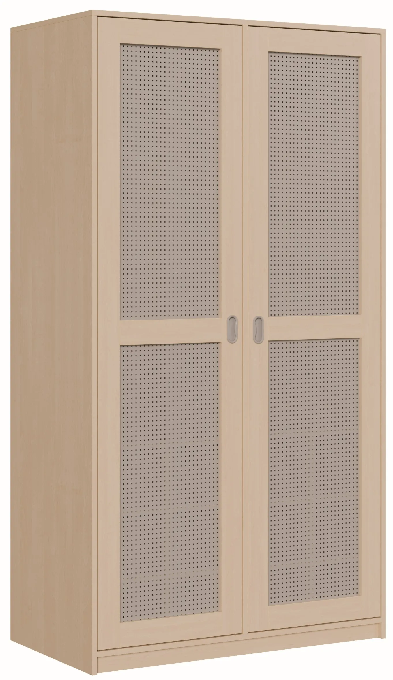 Schrank für 12 Liegepolster mit Lochblechtüren