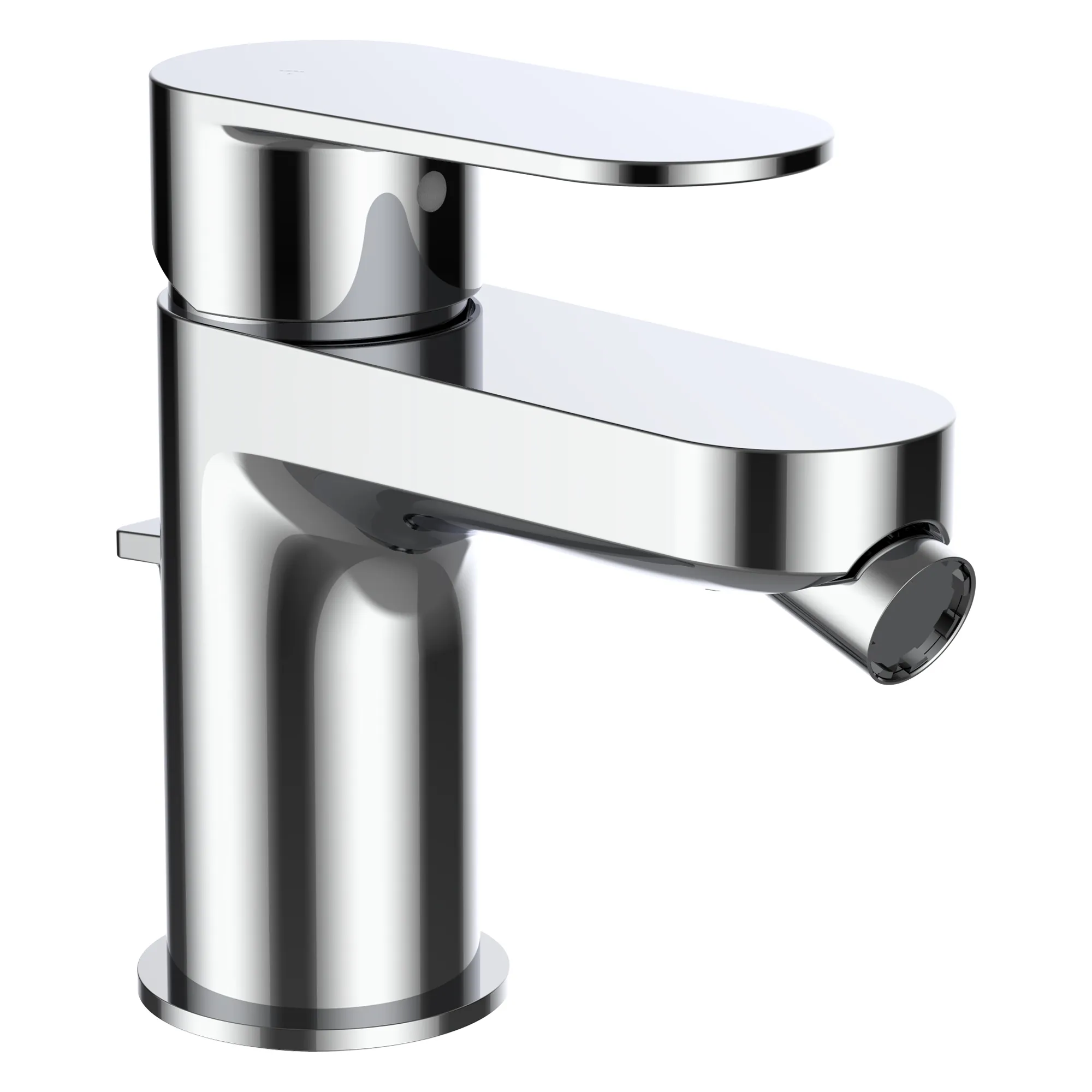 Einhebel-Bidetmischer Festauslauf Ausladung 105 mm mit Ablaufventil chrom