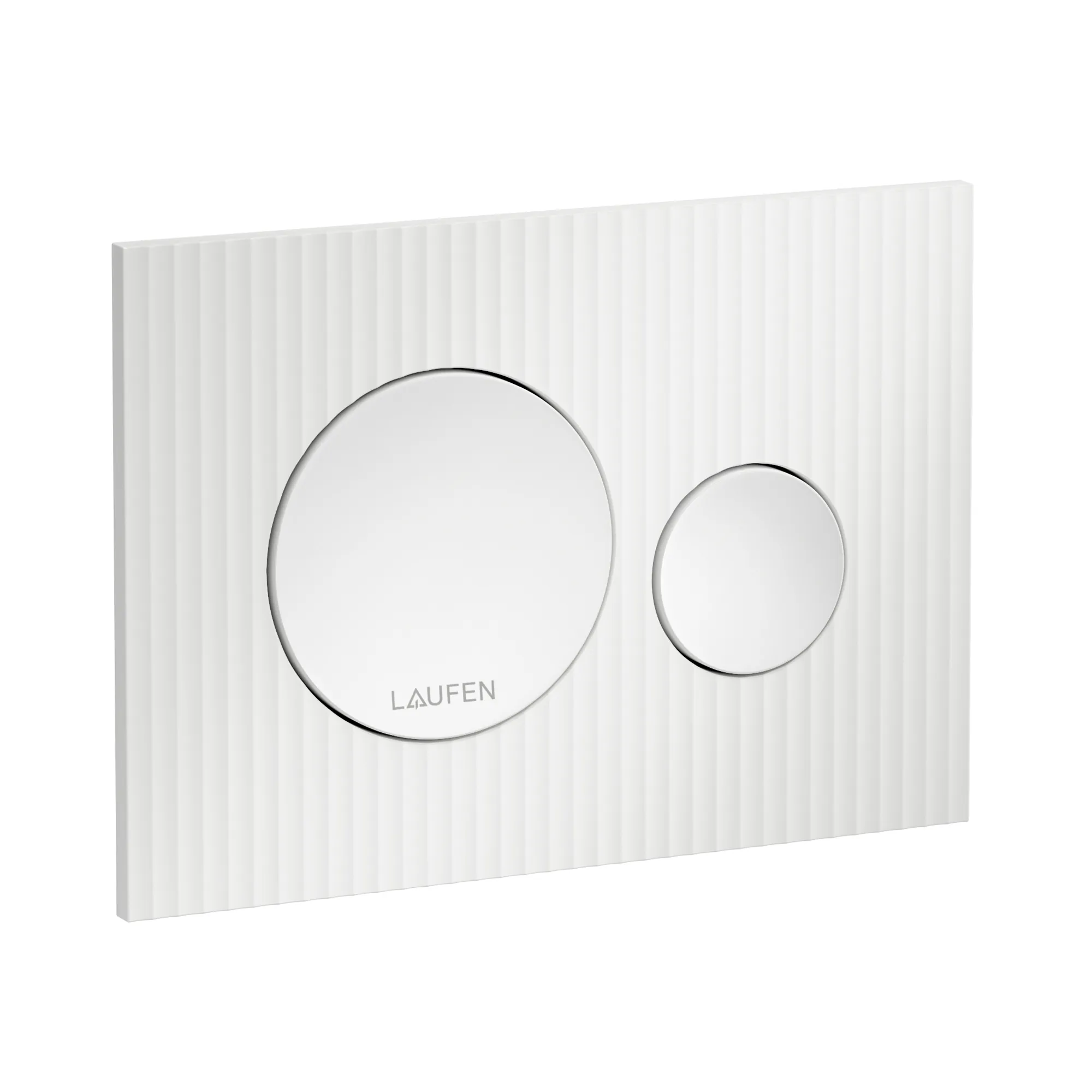 Betätigungsplatte MOONDANCE INEO 203x145x6, aus Kunsstoff, für Frontbetätigung oder Betätigung von oben, für Unterputz-Spülkasten mit Dual-Flush 2-Mengen-Spülsystem, für flächenbündigen Einbau, weiß