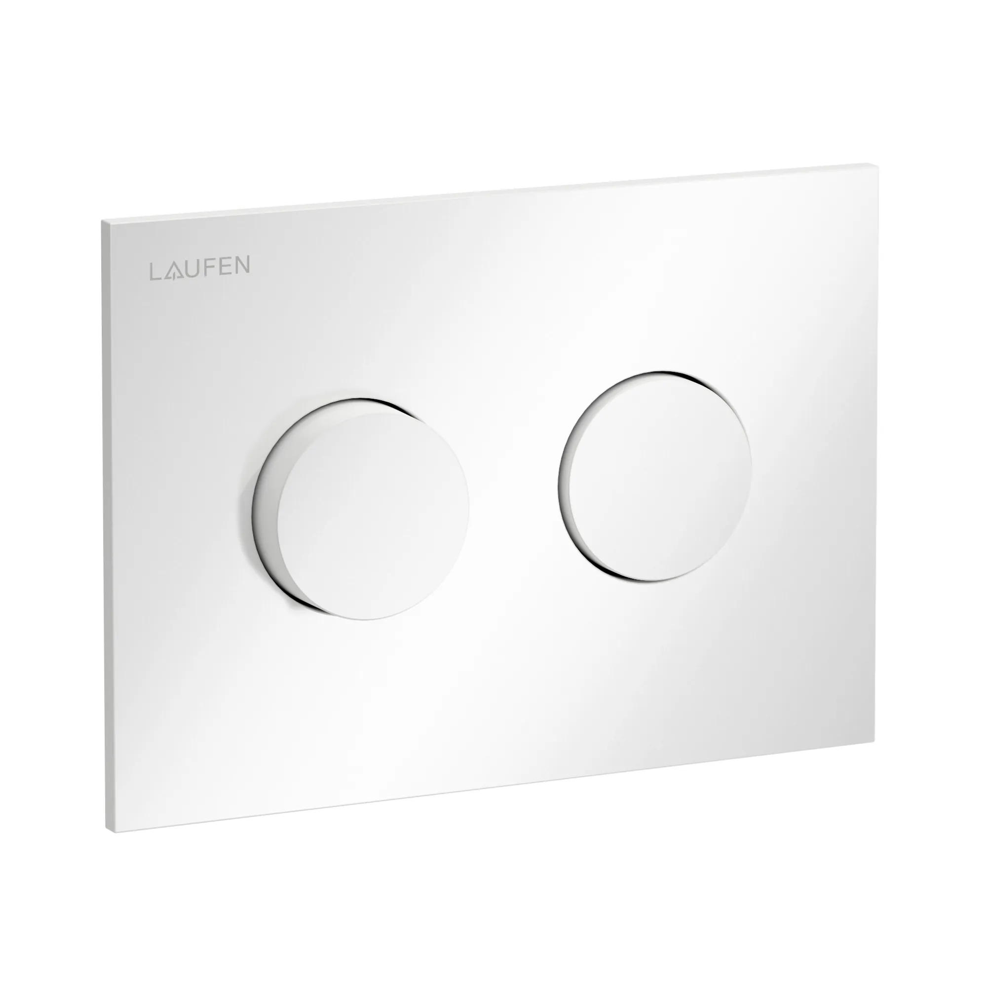 Betätigungsplatte GROOVE INEO 203x145x6, aus Kunsstoff, für Frontbetätigung oder Betätigung von oben, für Unterputz-Spülkasten mit Dual-Flush 2-Mengen-Spülsystem, auch für flächenbündigen Einbau geeignet, weiß