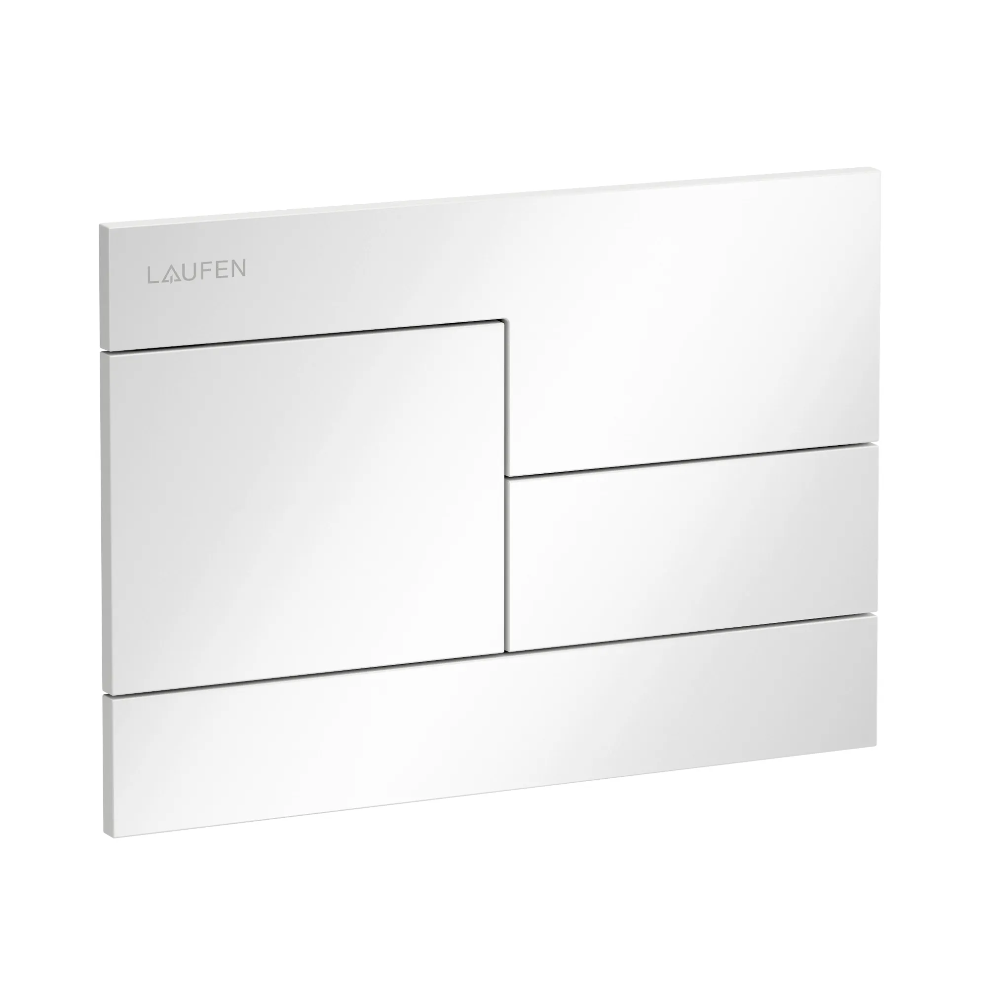 Betätigungsplatte SKYLINE INEO 208x148x6, aus Kunsstoff, für Frontbetätigung oder Betätigung von oben, für Unterputz-Spülkasten mit Dual-Flush 2-Mengen-Spülsystem, auch für flächenbündigen Einbau geeignet, weiß