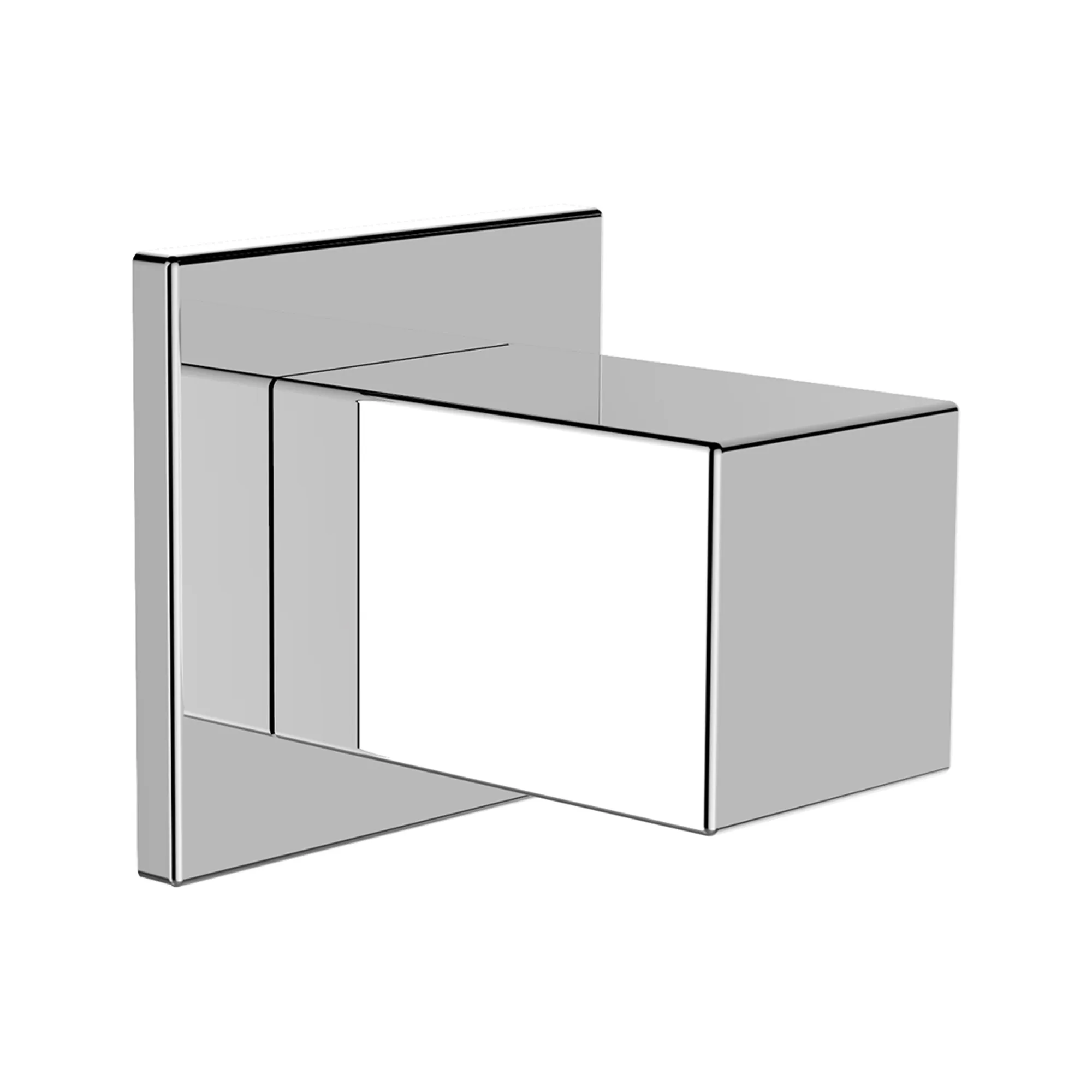 Anschlussbogen Quadriga für Handbrause, Ausladung 40mm, mit Rückflussverhinderer, quadratische Rosette chrom