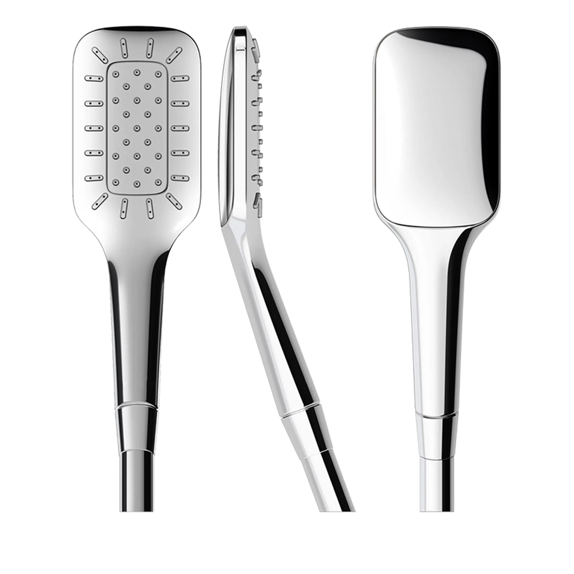 Handbrause MyCity100, Chrome Brausestrahl: Rainspray Mit RubiClean Selbstreinigender Strahlformer Verkalkungsarm Mit Ecochoice Durchfluss mit Regler: 5.7 l/min (3 bar) Durchfluss ohne Regler: 11.3 l/min (3 bar)